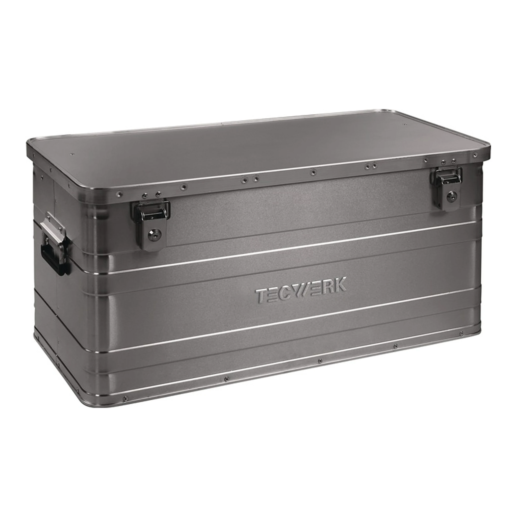 TECWERK | Aluminiumbox | L780xB380xH380mm 90 l mit Klappverschluss und Zylinderschloss