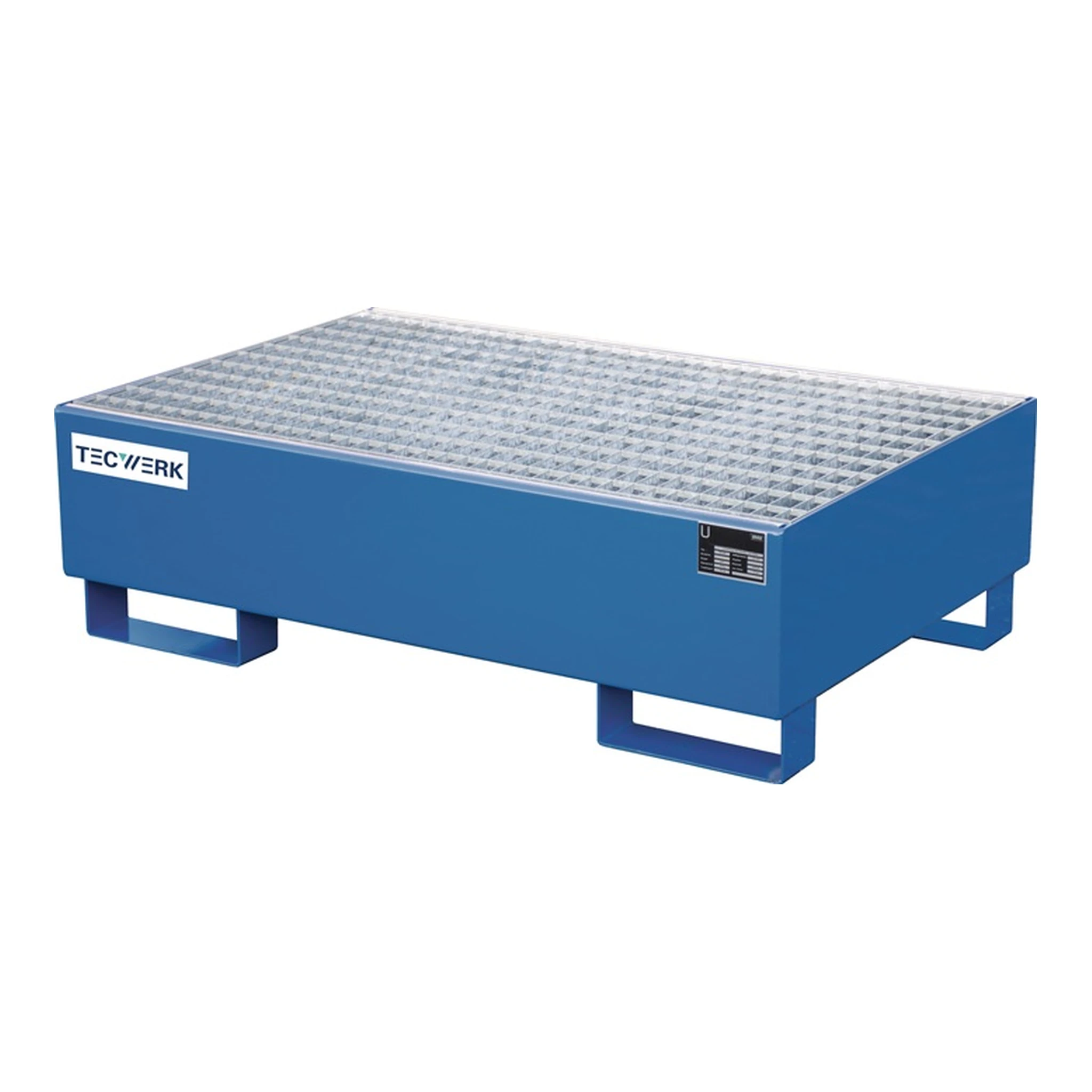 TECWERK | Auffangwanne | 215 l L1200xB800xH360mm Stahlblech mit Gitterrost