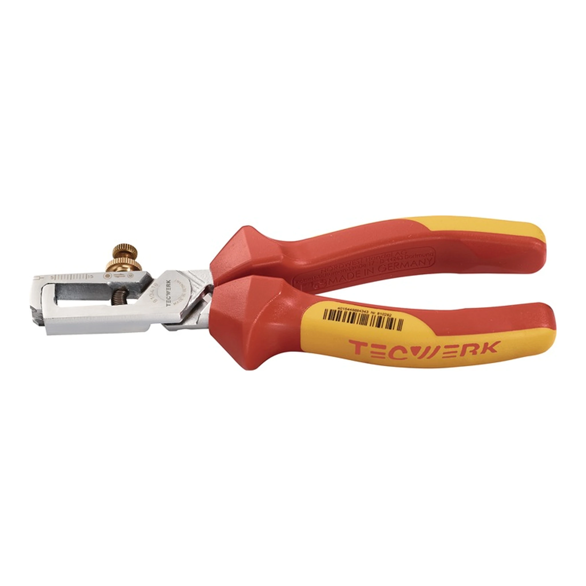 TECWERK | Abisolierzange | Länge 160 mm VDE verchromt Mehrkomponenten-Hüllen