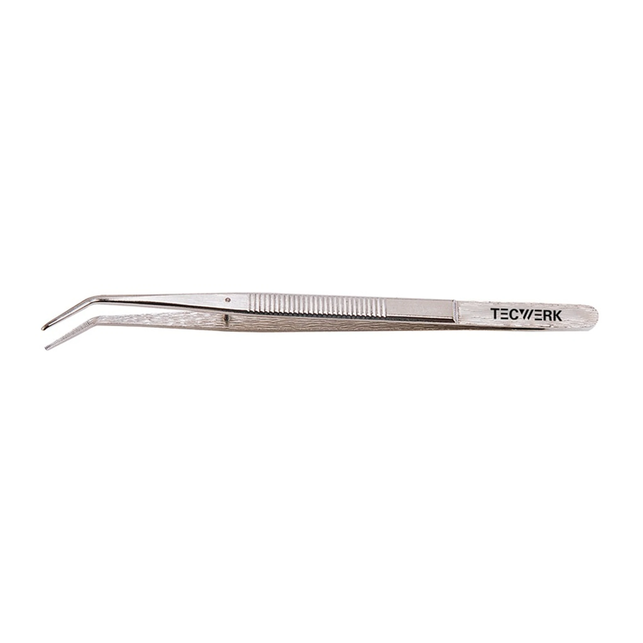 TECWERK | Collegepinzette | Gesamtlänge 155 mm gebogen vernickelt