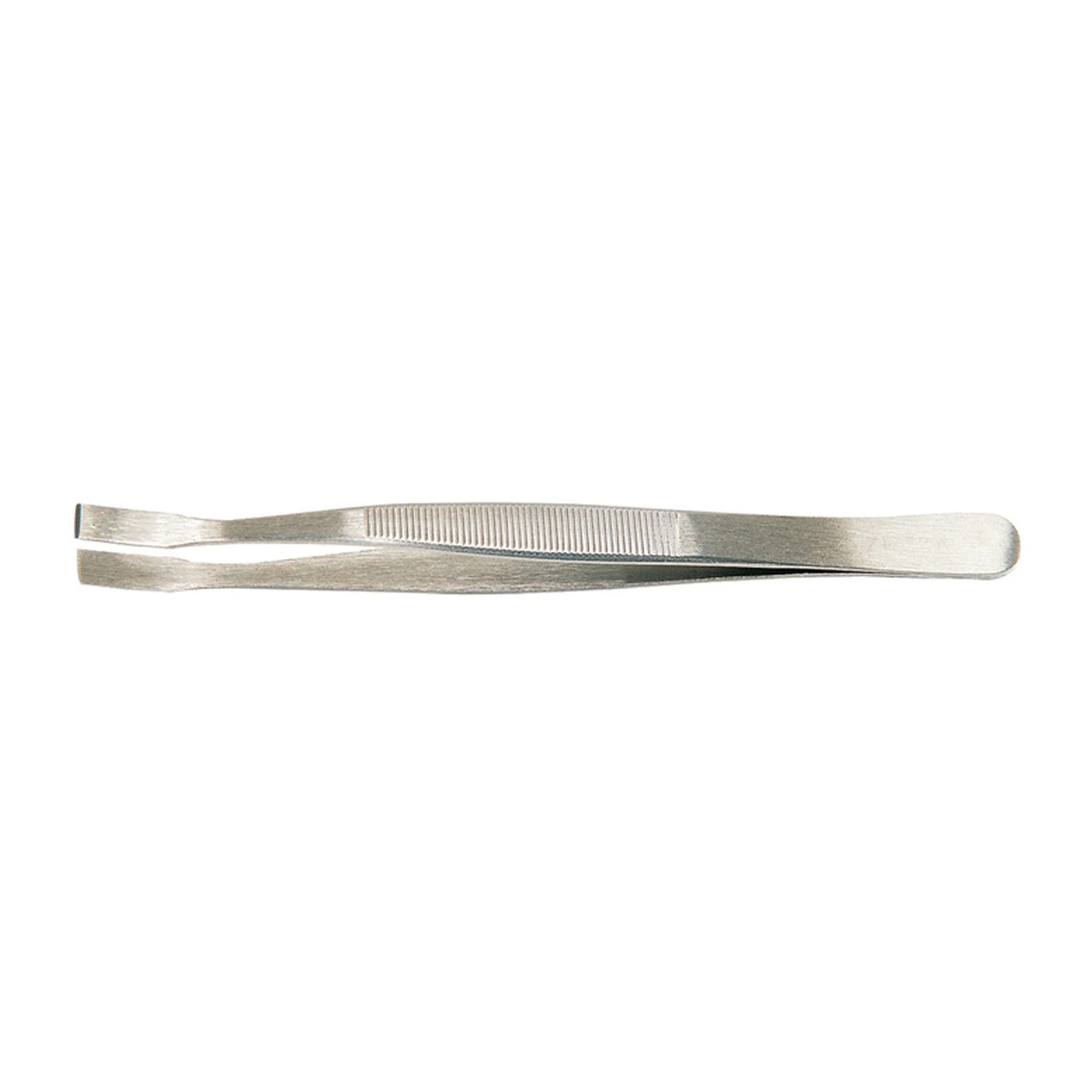 TECWERK | Flachpinzette | Gesamtlänge 120 mm eckige Spitzen Edelstahl