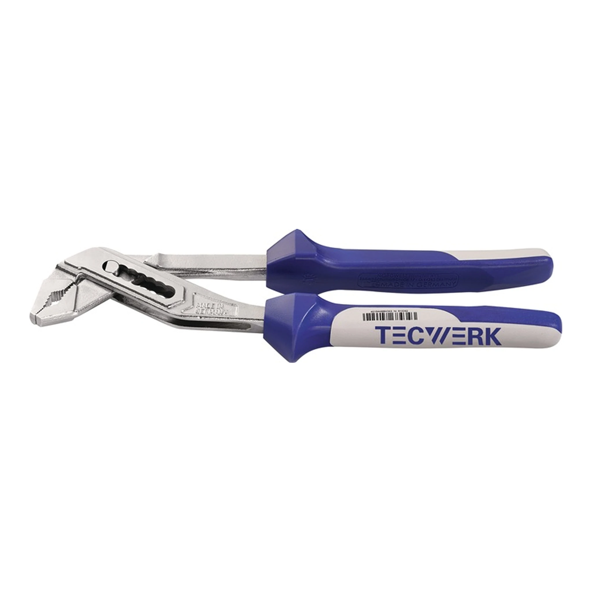 TECWERK | Wasserpumpenzange | Länge 250 mm Spannweite 6-44 mm verchromt