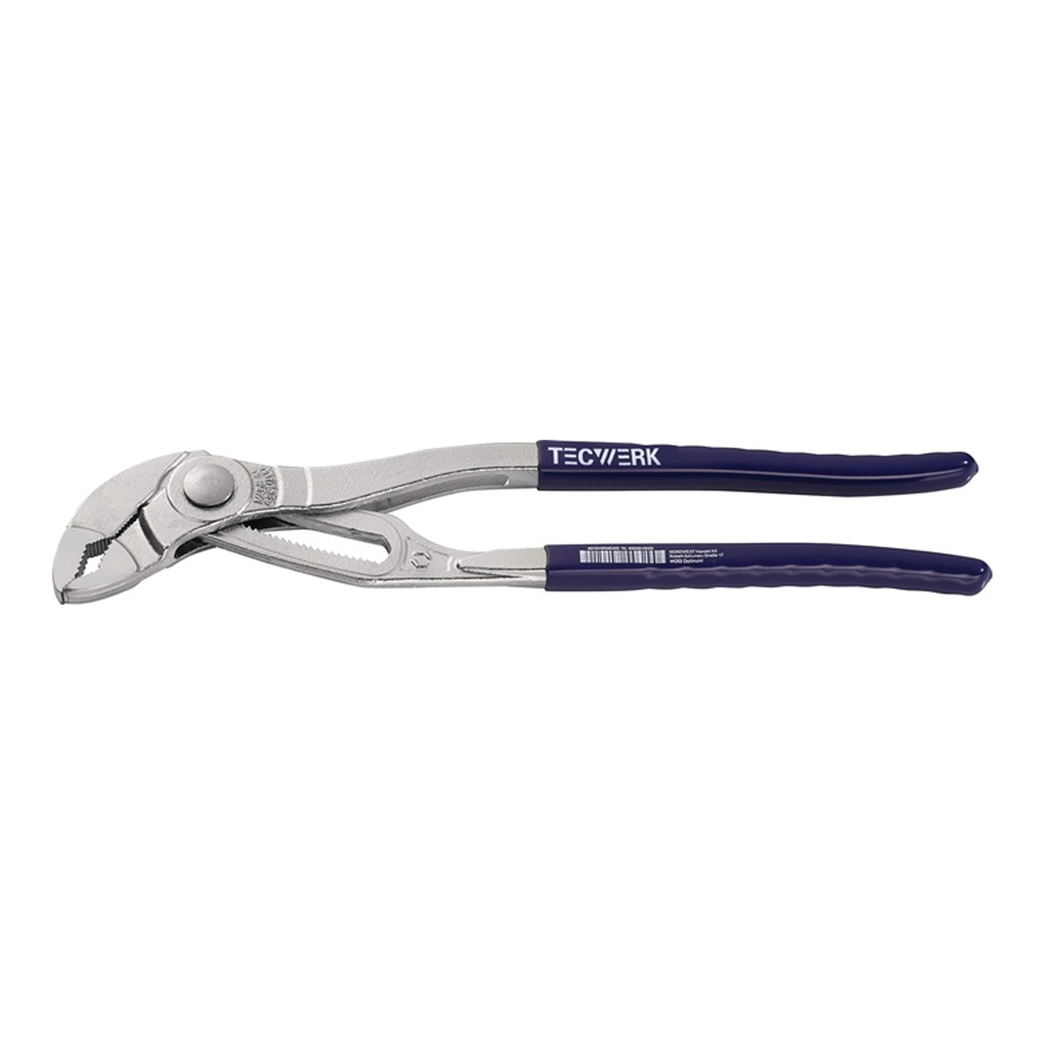 TECWERK | Wasserpumpenzange PRESSplus | Länge 180 mm Spannweite 36 mm poliert