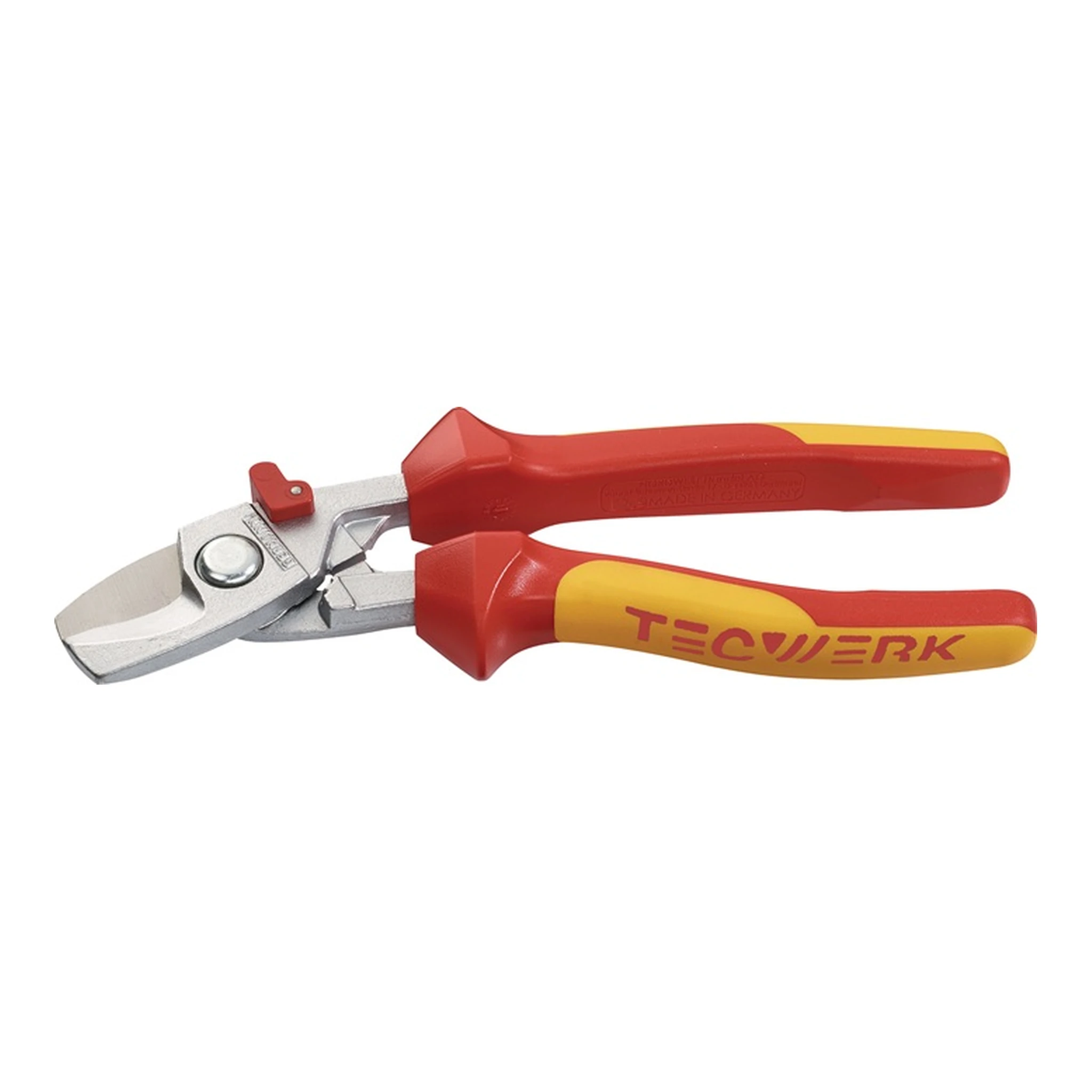 TECWERK | Kabelschere | Länge 180 mm Kopf poliert VDE