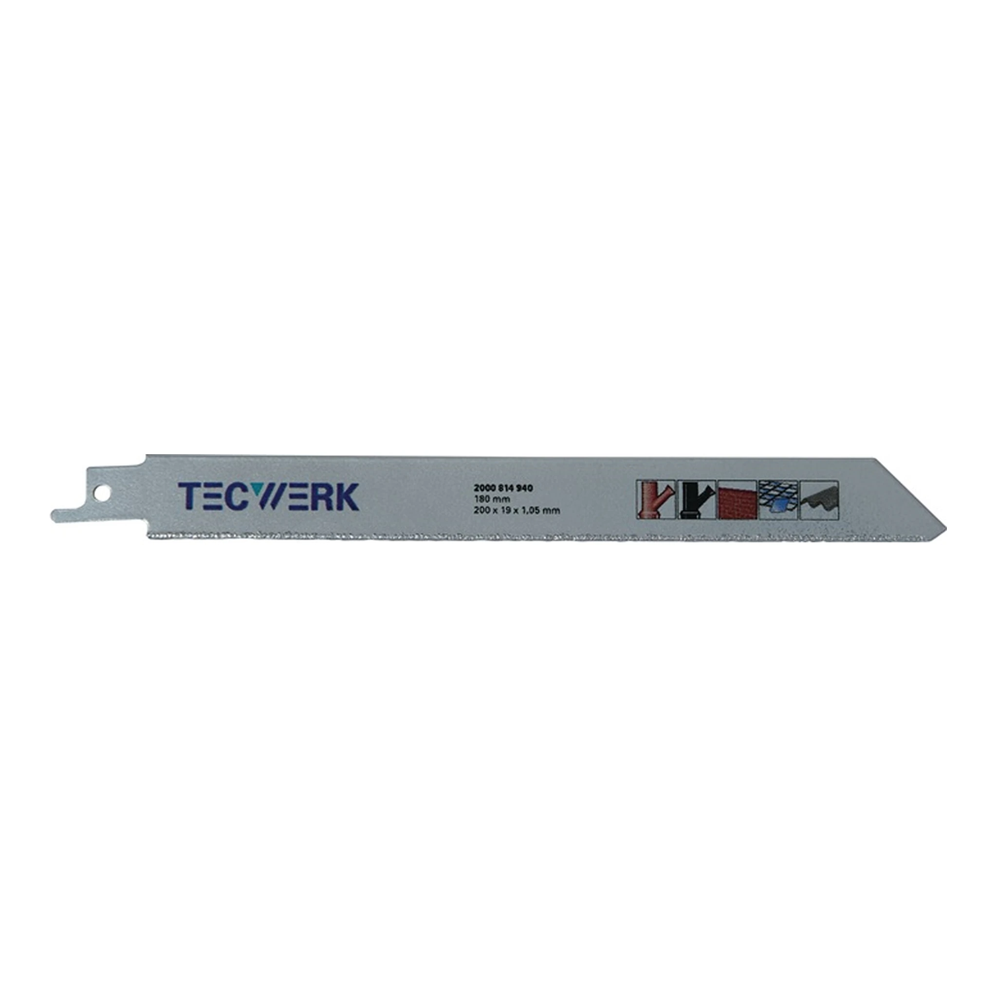 TECWERK | Diamantsäbelsägeblatt | Länge 200 mm Breite 19 mm
