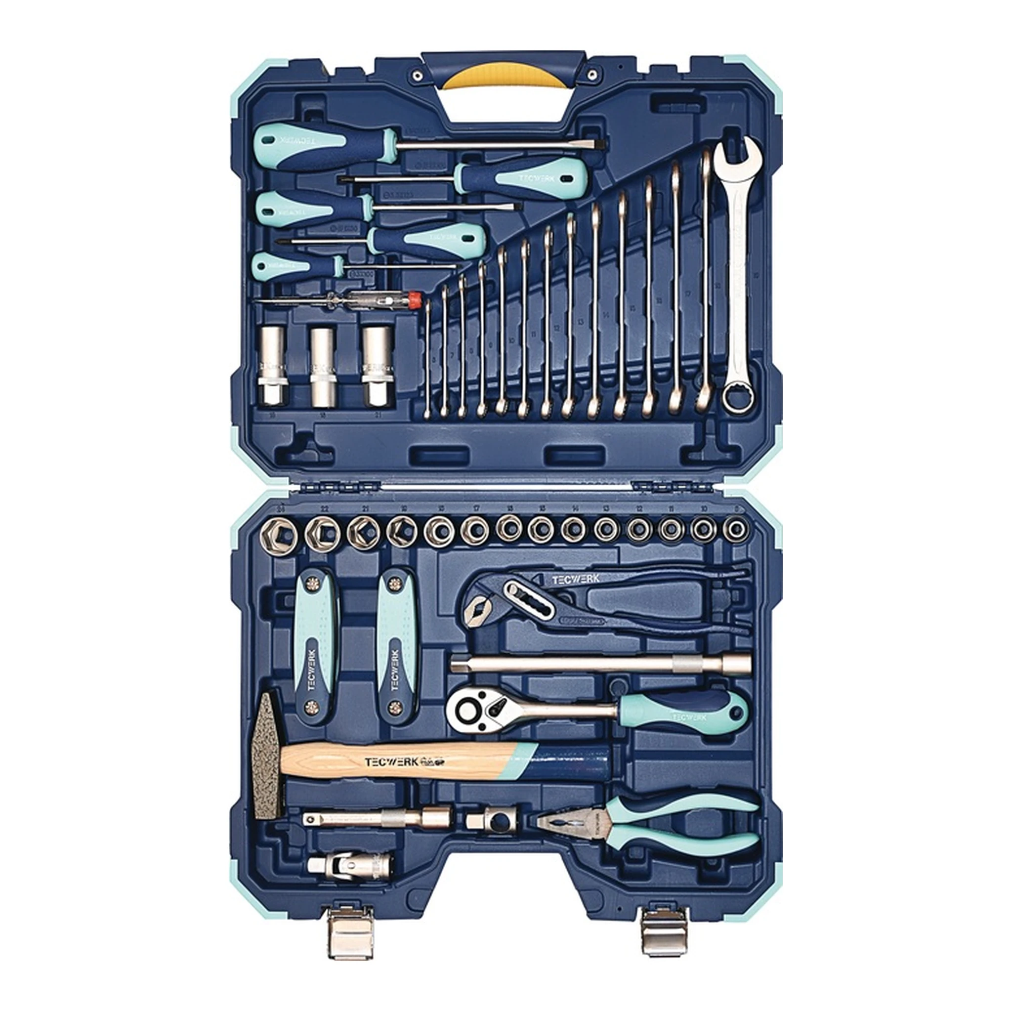 TECWERK | Werkzeugkoffer | 47-teilig im Kunststoffkoffer