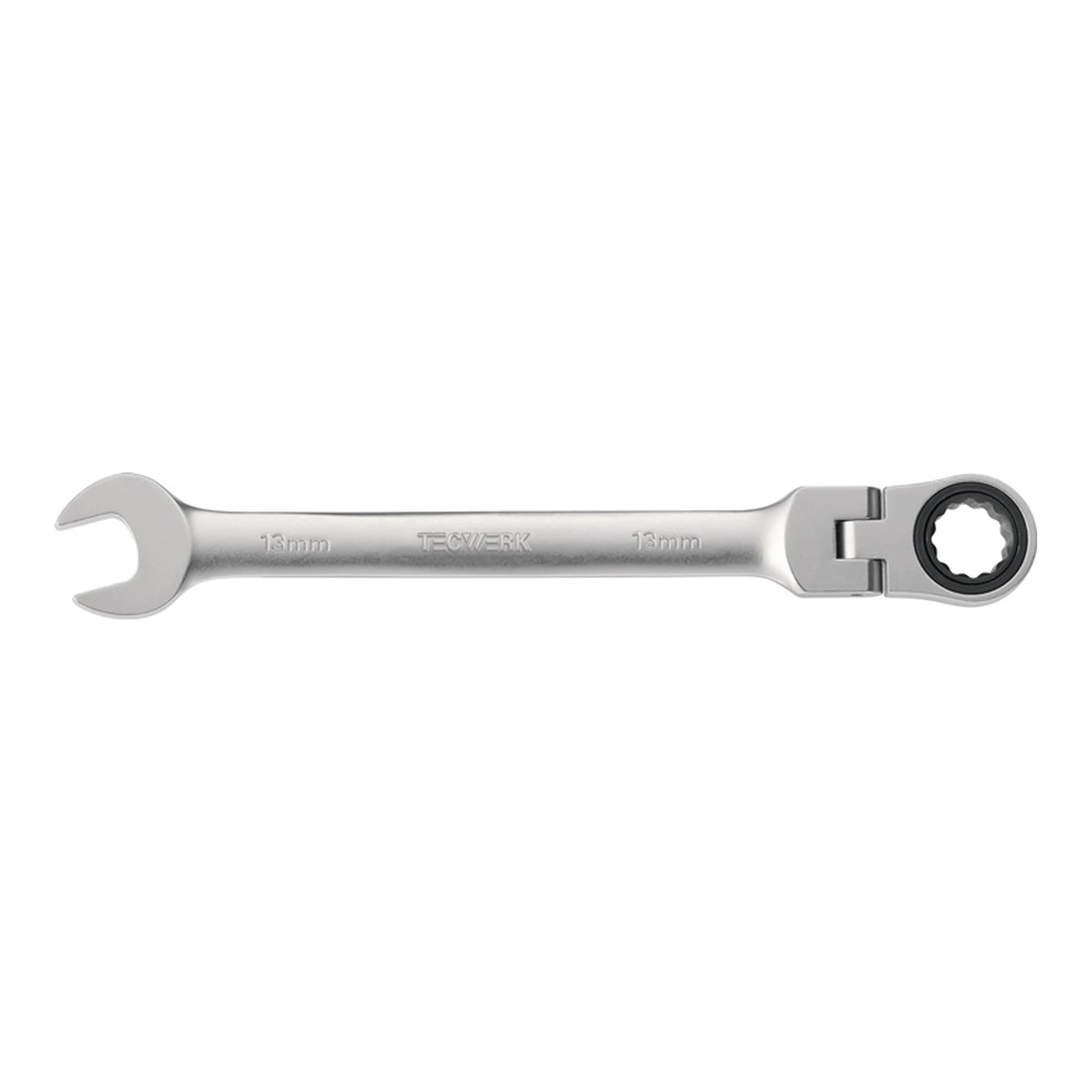 TECWERK | Maulringratschenschlüssel | Schlüsselweite 13 mm Länge 180 mm Ringseite flexibel