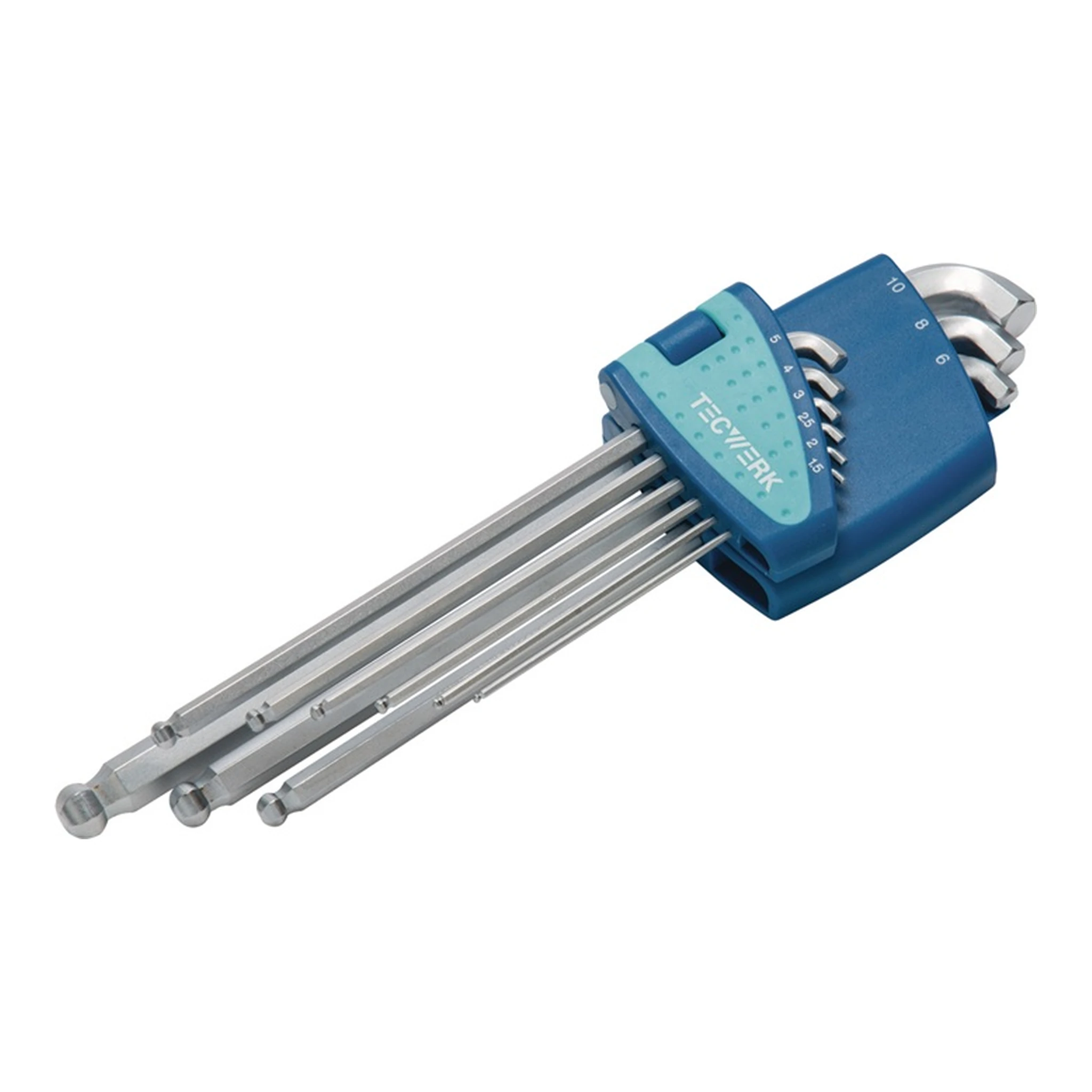 TECWERK | Winkelschraubendreher-Satz | 9-teilig Kunststoffhalter SW 1,5 - 10 mm – Bild 2