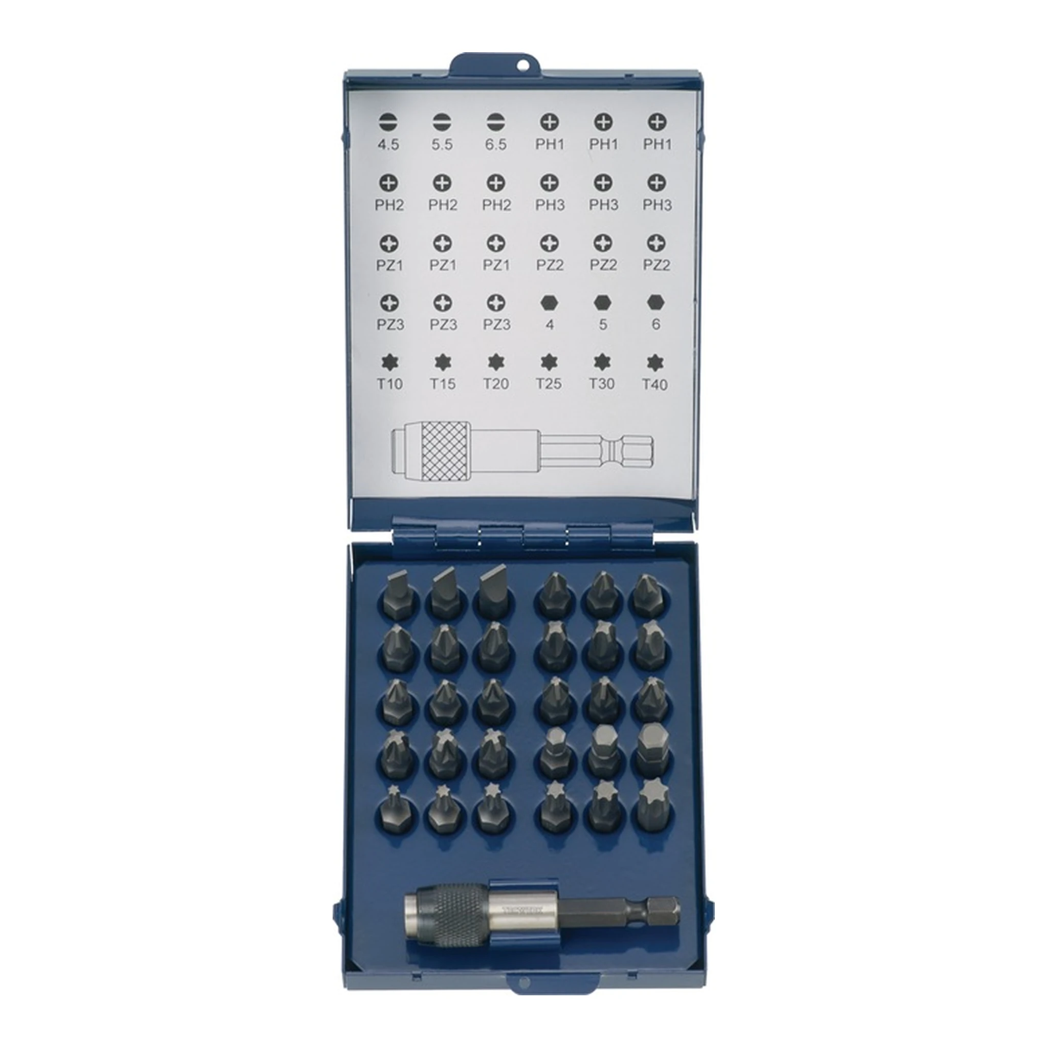TECWERK | Bitsortiment | 31-teilig Schlitz/PH/PZD/TX