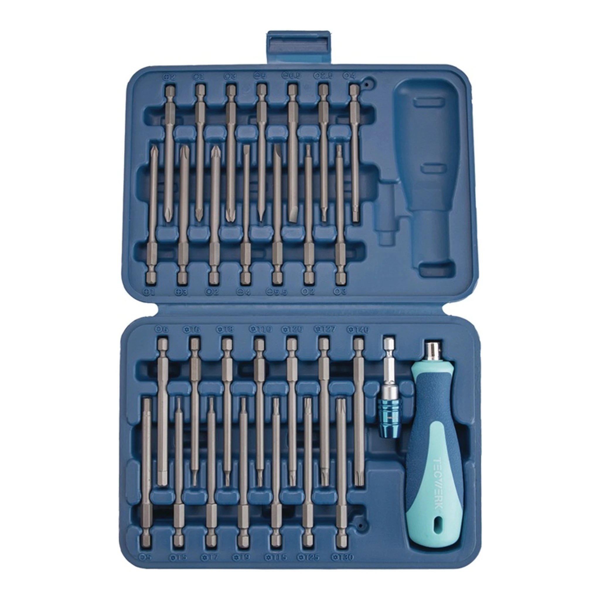 TECWERK | Bitsortiment | 30-teilig Schlitz/PH/PZD/TX-BO/6Kt.