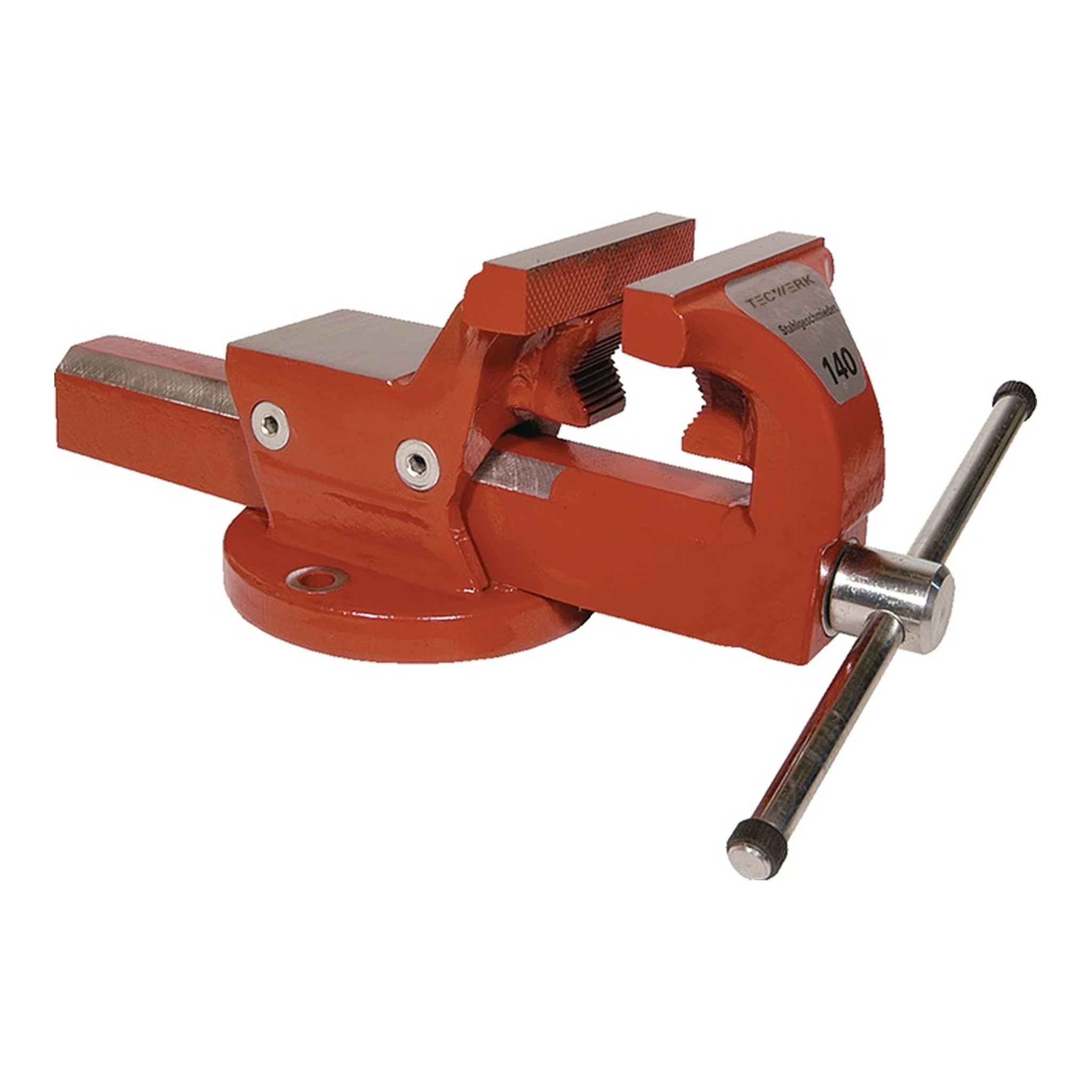 TECWERK | Parallelschraubstock | Backenbreite 140 mm Spannweite 200 mm mit Rohrspannbacken