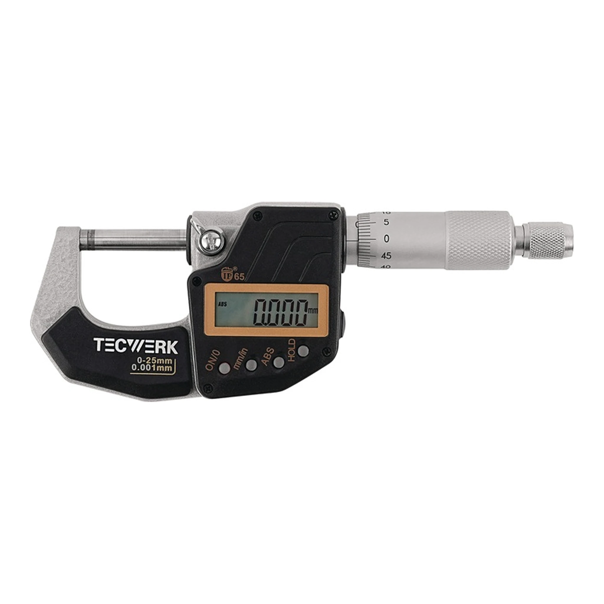 TECWERK | Bügelmessschraube DIN 863/1 IP65 | 0-25 mm digital
