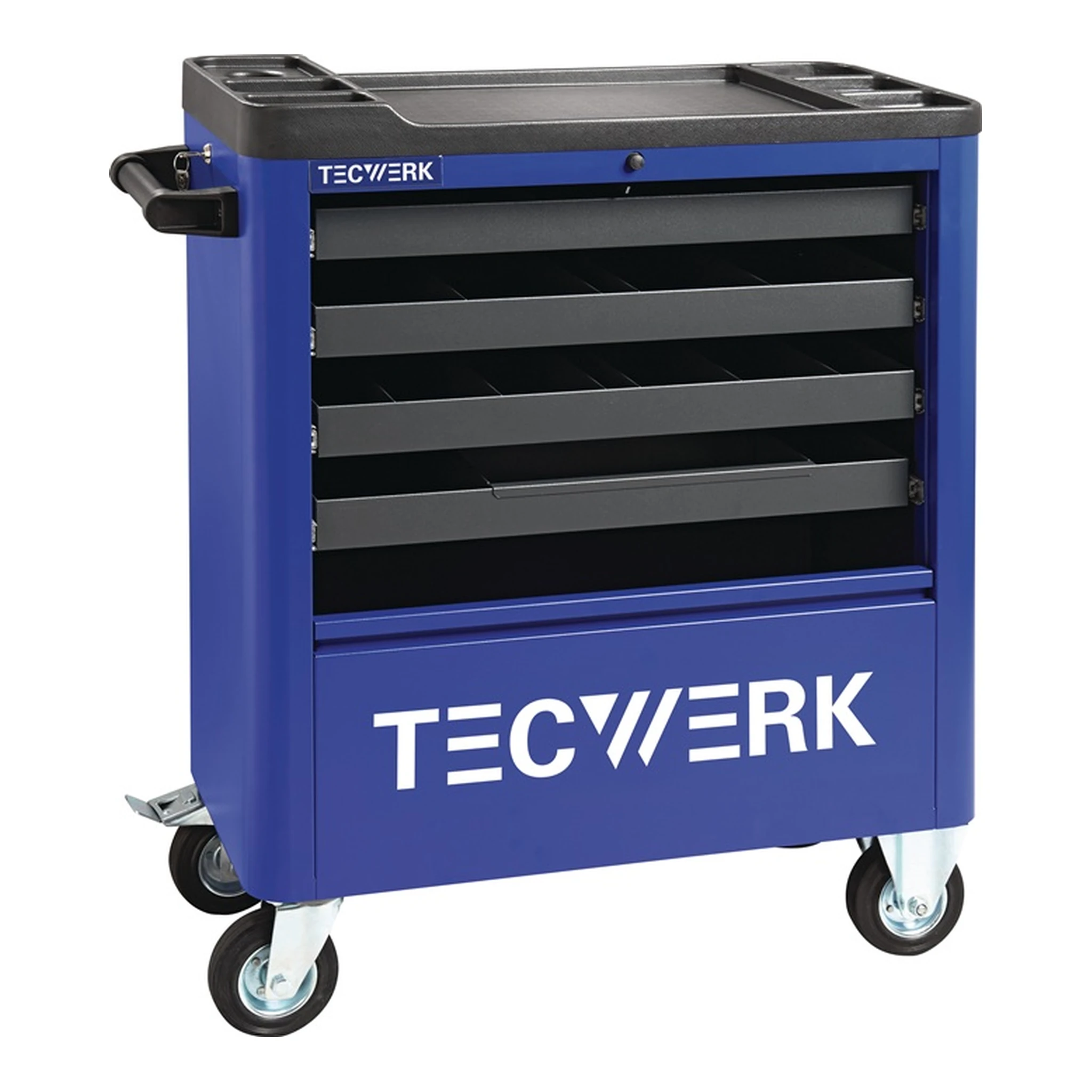 TECWERK | Werkstattwagen | B855xT400xH895mm 300 kg 4 Schubladen