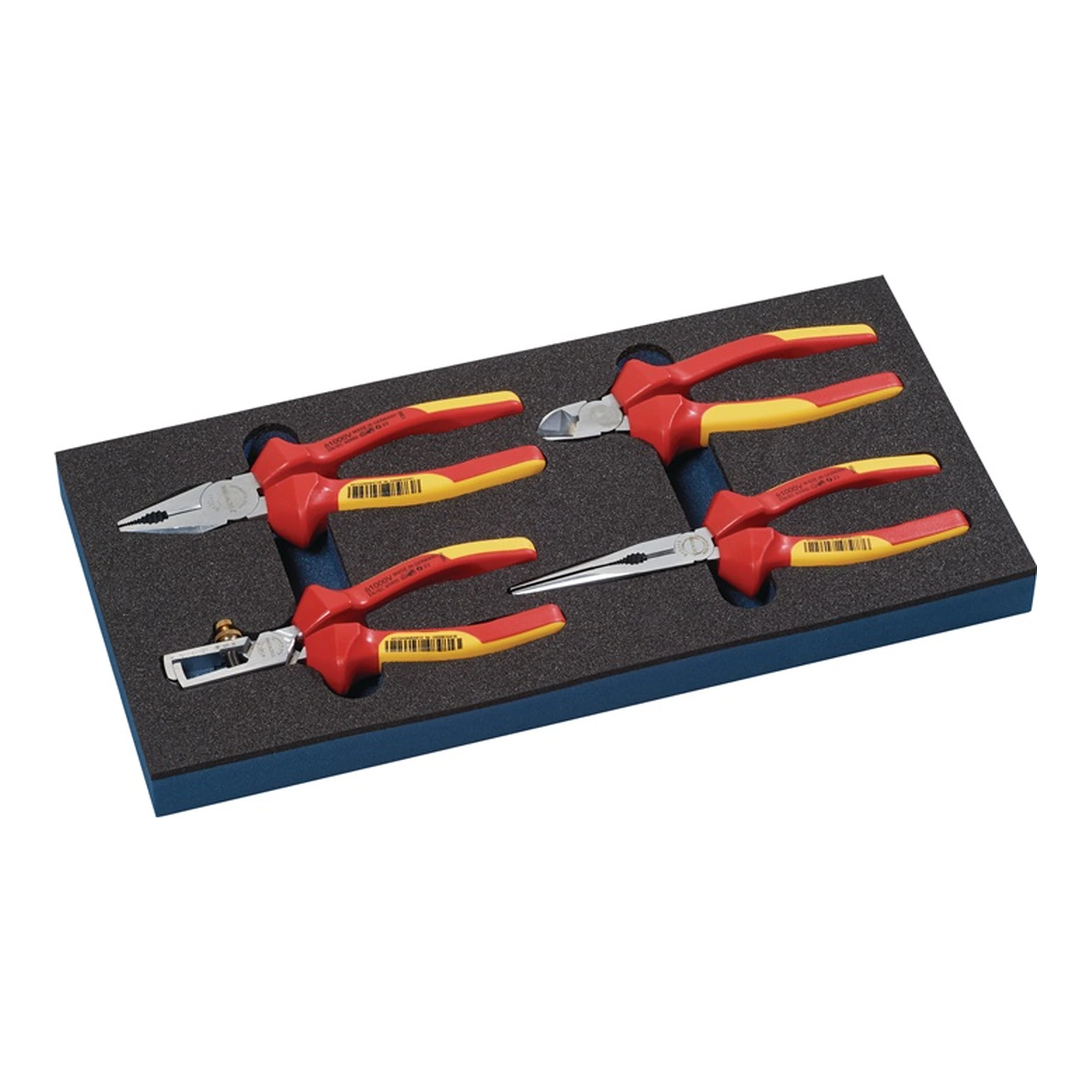 TECWERK | Werkzeugmodul | 4-teilig 1/3-Modul VDE-Zangensatz