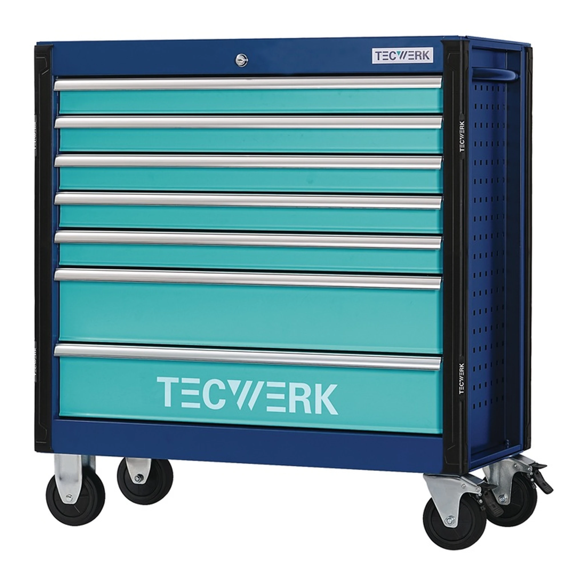 TECWERK | Werkzeugwagen PLUS XL 2.0 | B960xT465xH1020mm 500 kg 7 Schubladen