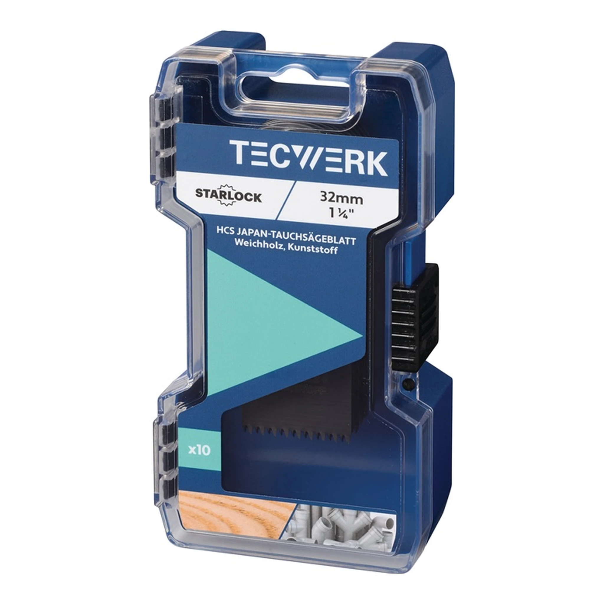 TECWERK | Tauchsägeblätter | Breite 32 mm Eintauchtiefe 42 mm 10 St. Starlock