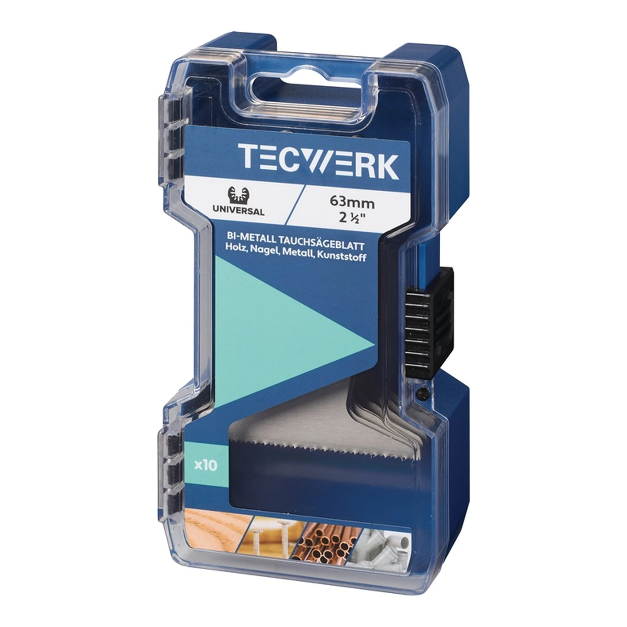 TECWERK | Tauchsägeblätter | Breite 63 mm Eintauchtiefe 42 mm 10 St. Universal