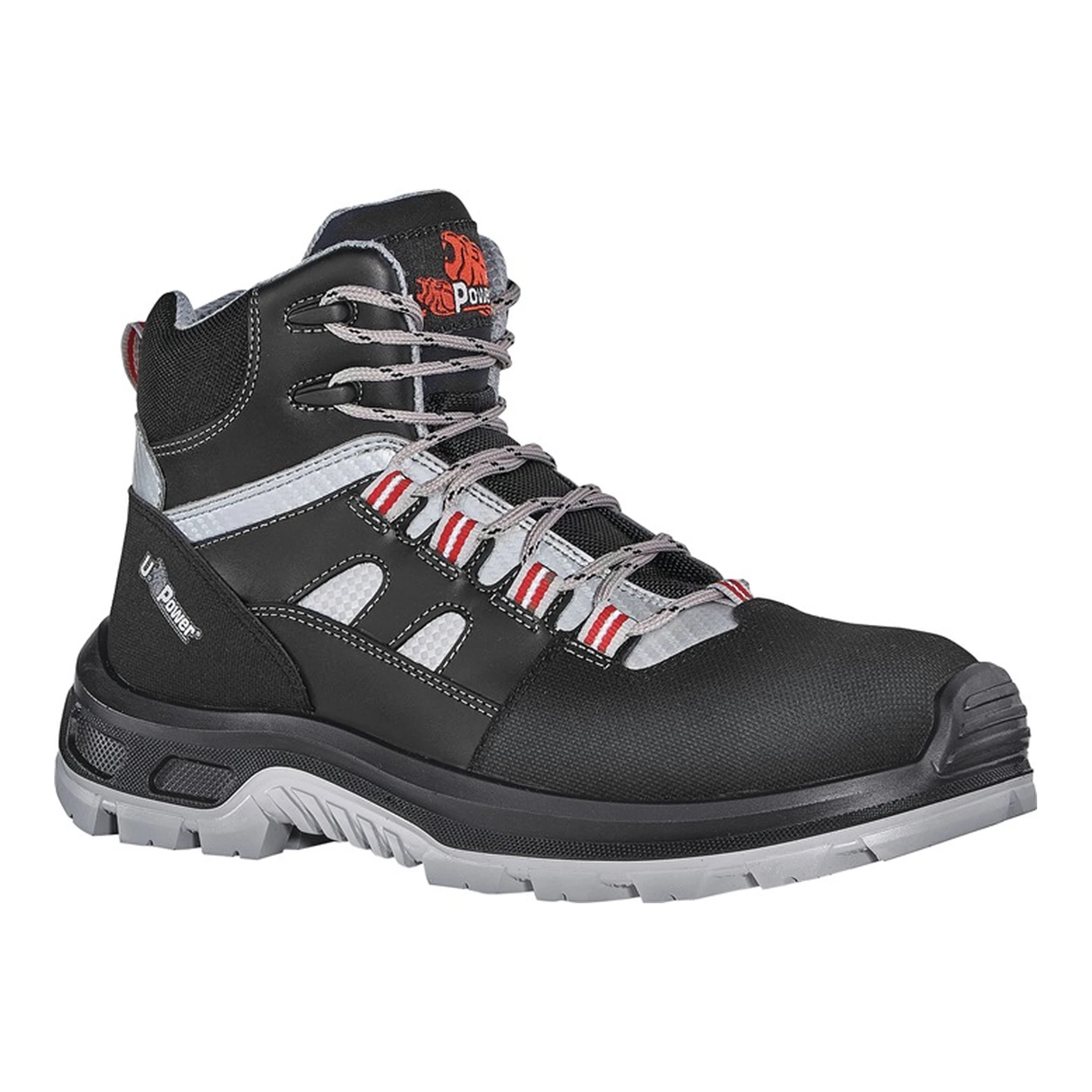 U.POWER | Sicherheitsstiefel Cross | Größe 46 W. 11 schwarz/grau/rot S3S FO SR