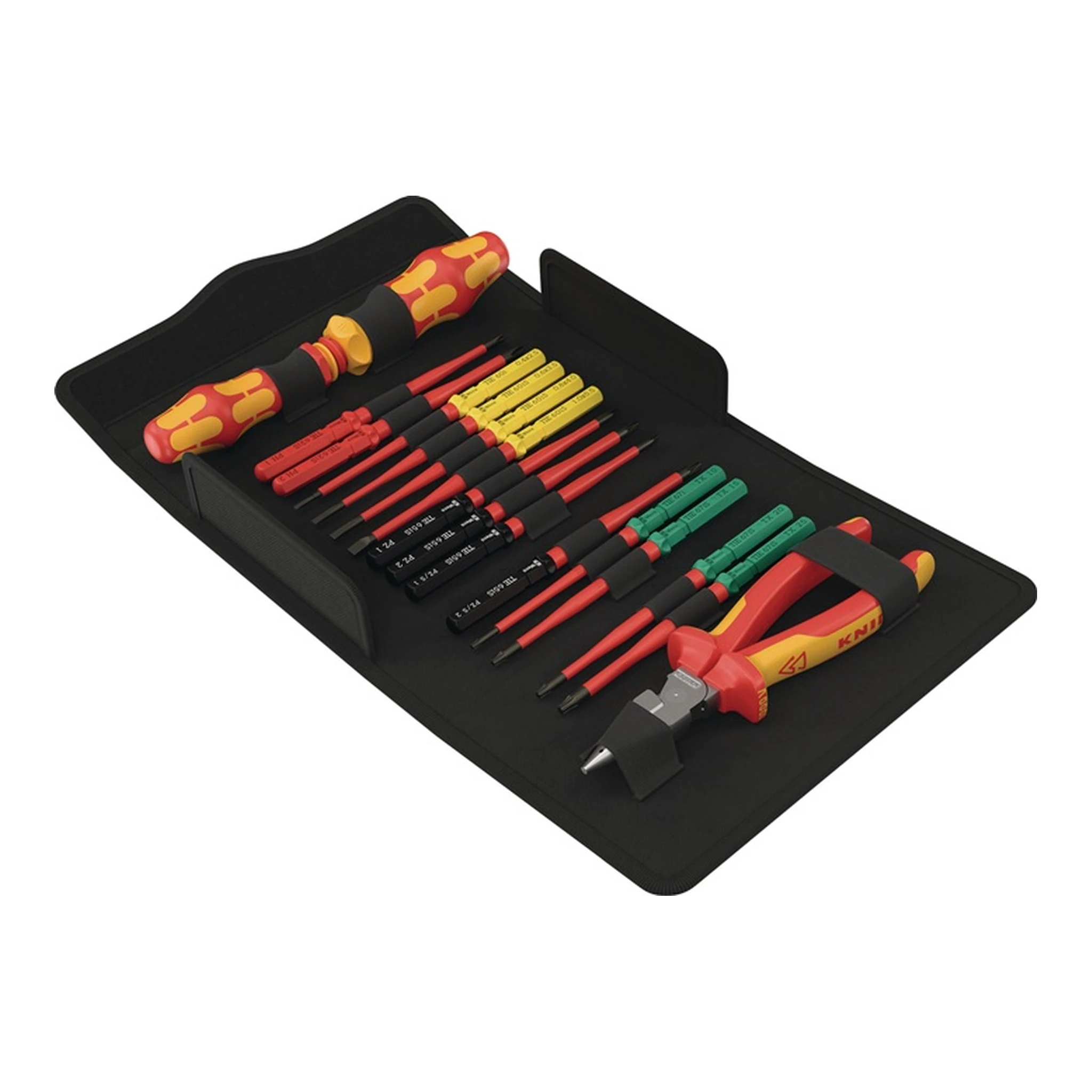 WERA | Schraubendreher-Satz VDE 17 extra slim 2 Tool Finder | 17-teilig mit Ratschenfunktion VDE