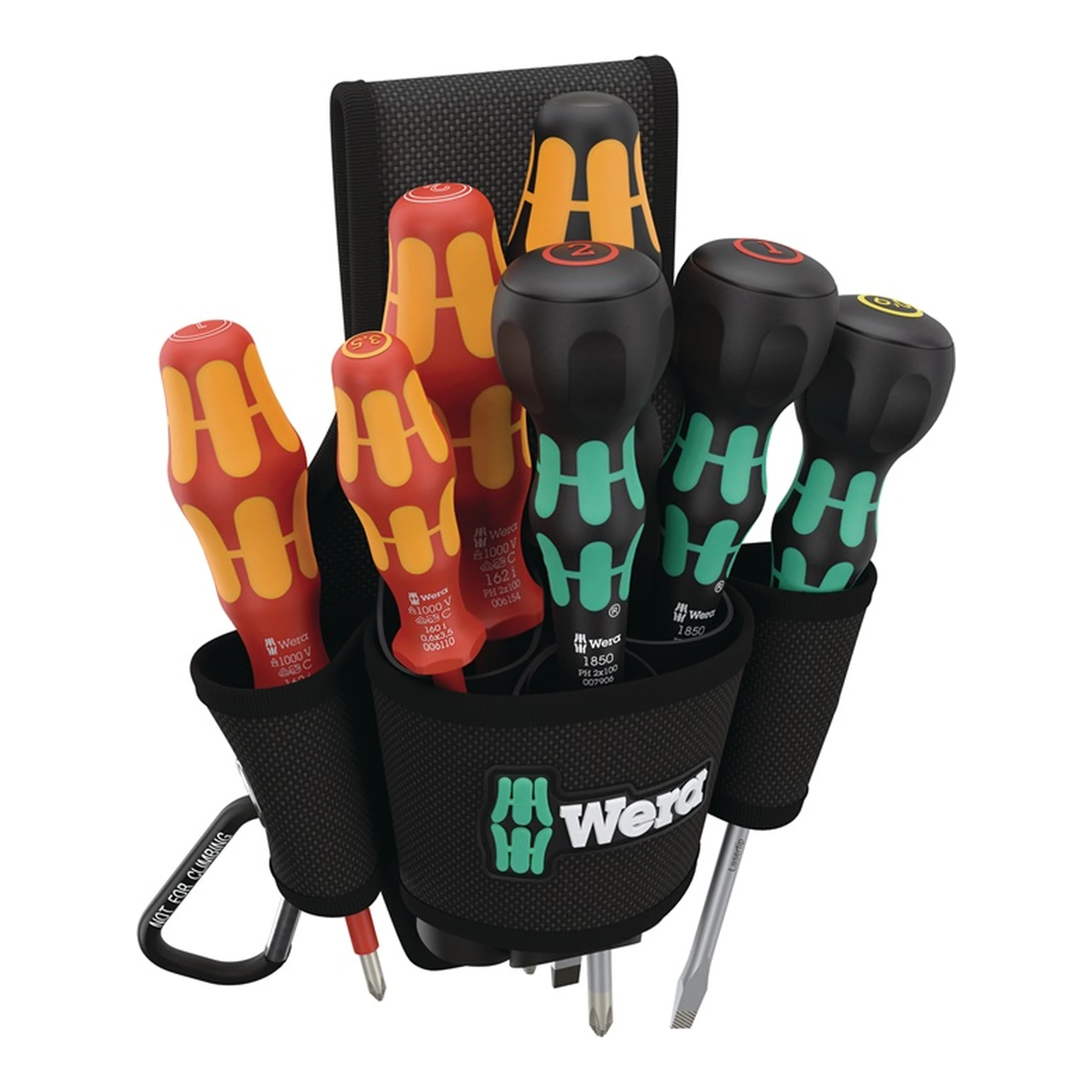 WERA | Schraubendreher-Satz 9621 Belt Pouch Set 2 | 8-teilig Schlitz / PH