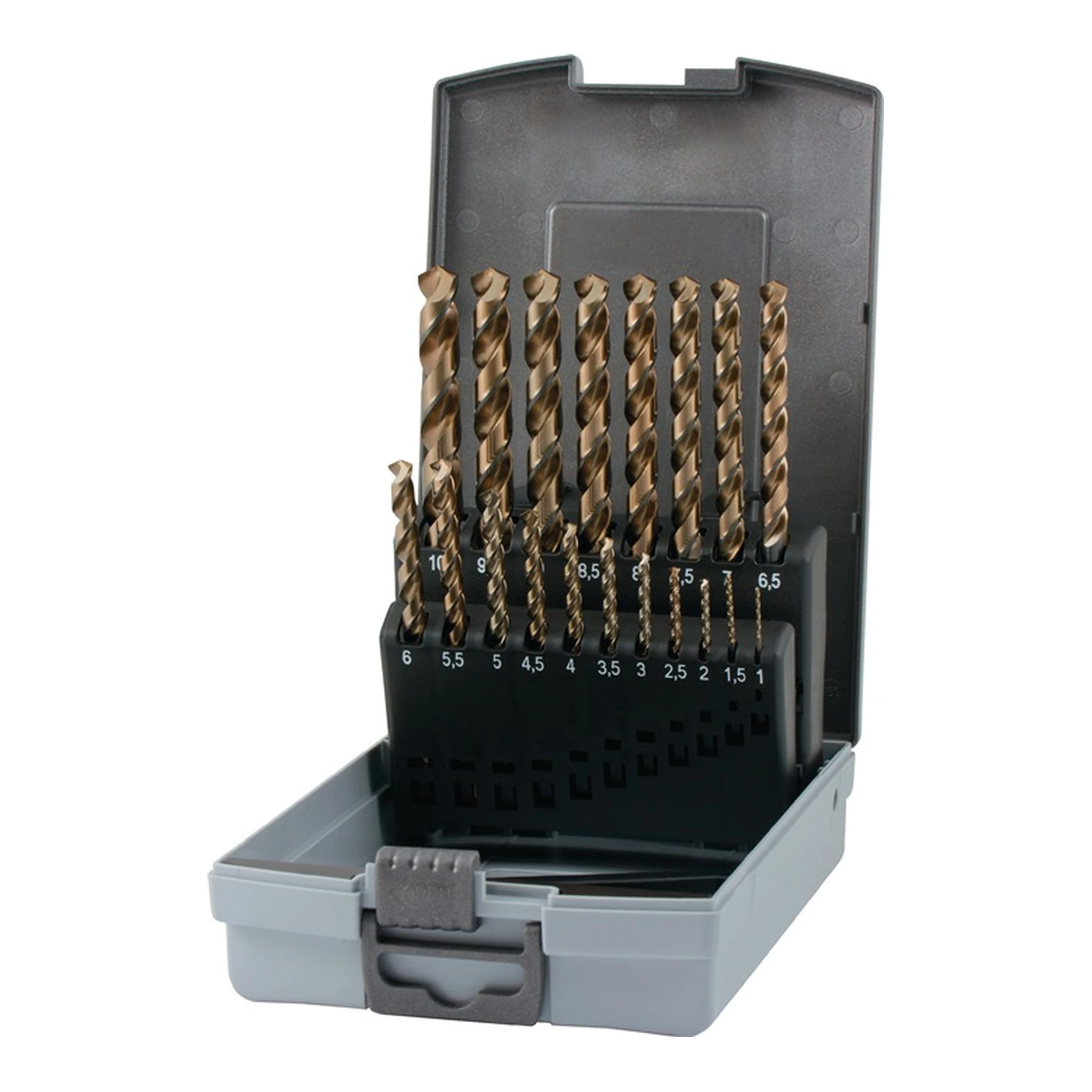 RUKO | Spiralbohrer-Satz DIN 338 UNI | Nenn-Ø 1-10x0,5 mm HSS-Co5 19-teilig