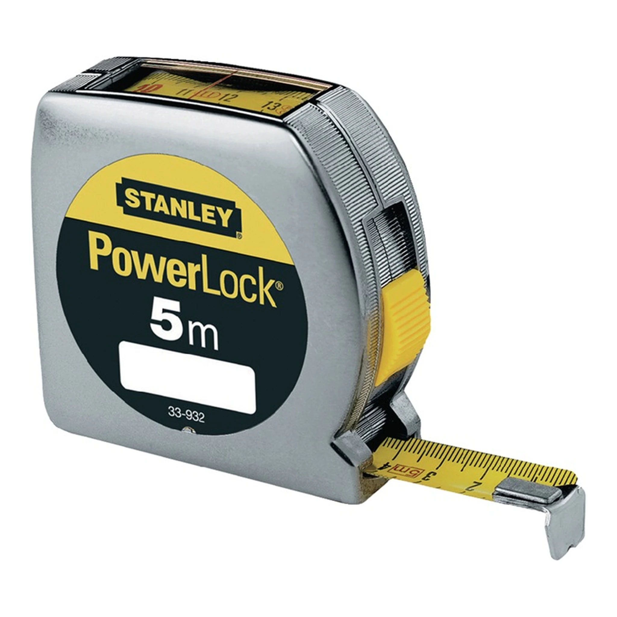 STANLEY | Taschenrollbandmaß PowerLock® | Länge 5 m Breite 19 mm mm/cm EGII Kunststoff Sichtfenster