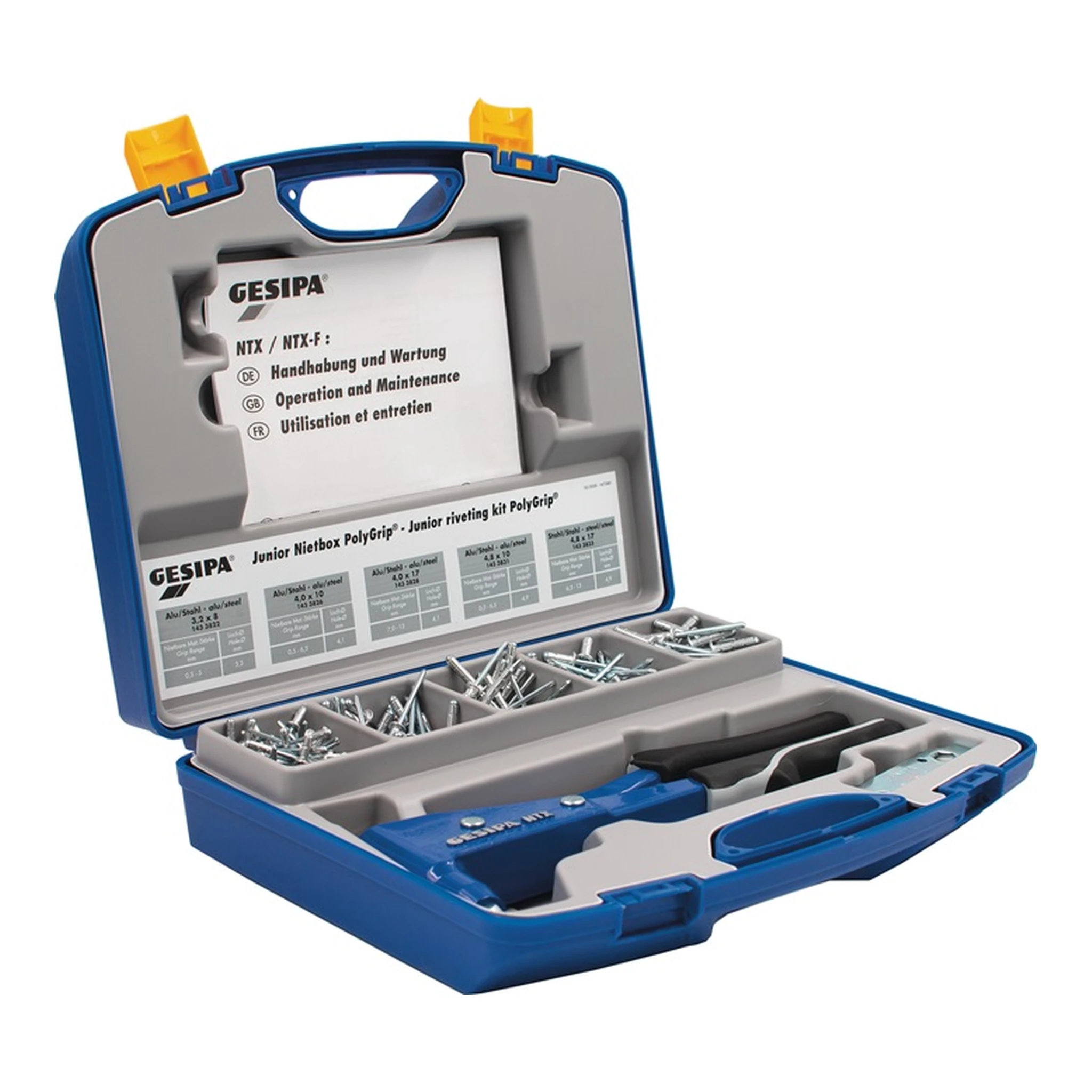 GESIPA | Blindnietsortiment Junior-Nietbox PolyGrip® | 352-teilig
