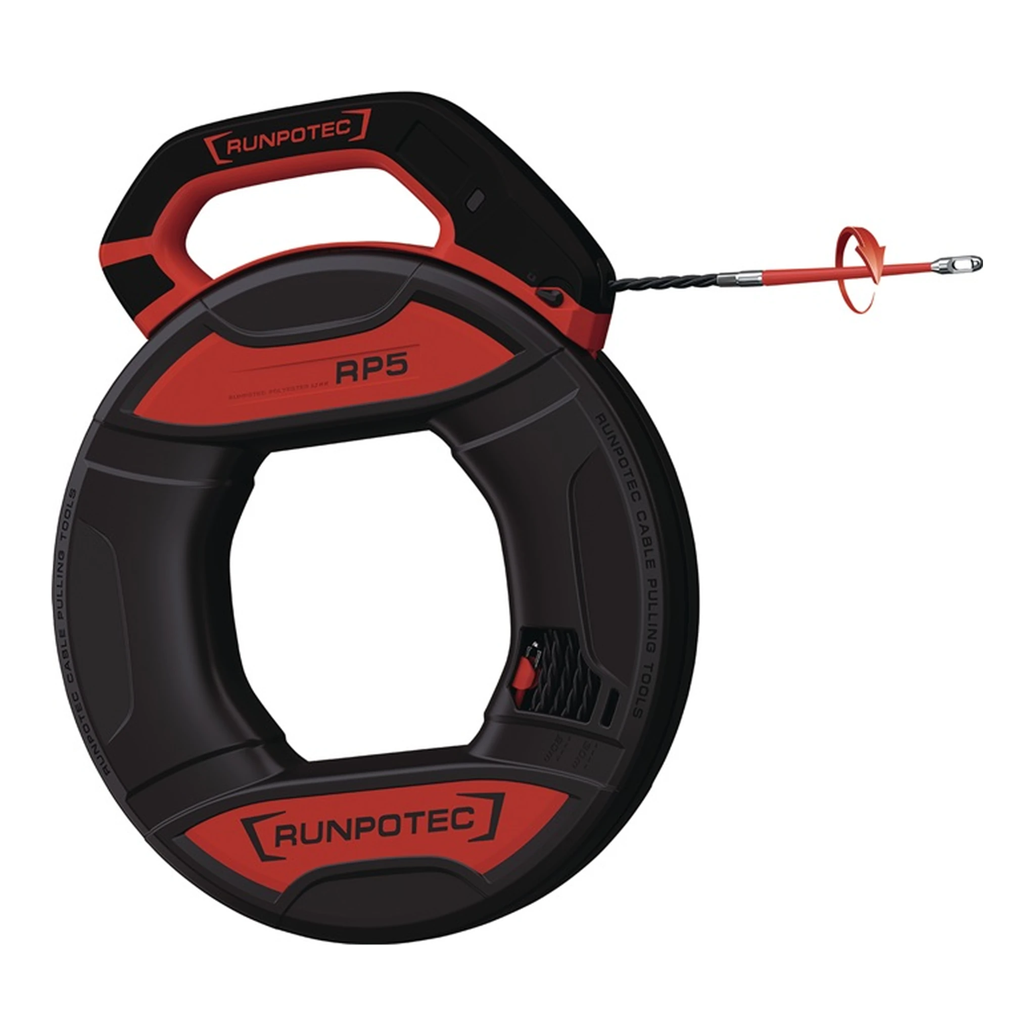 RUNPOTEC | Kabeleinziehgerät RP5 | Bandlänge 30 m Biegeradius 15 mm Kabel-Ø 5,5 mm