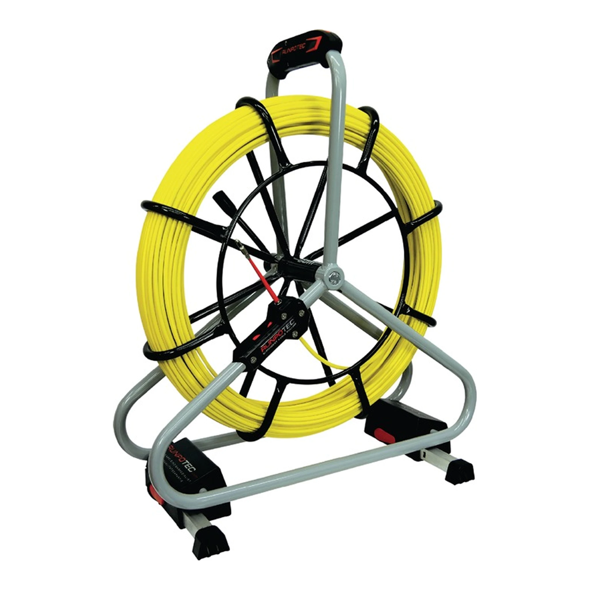 RUNPOTEC | Glasfaserstab Profi-Set | Bandlänge 60 m Biegeradius 168 mm Kabel-Ø 6 mm