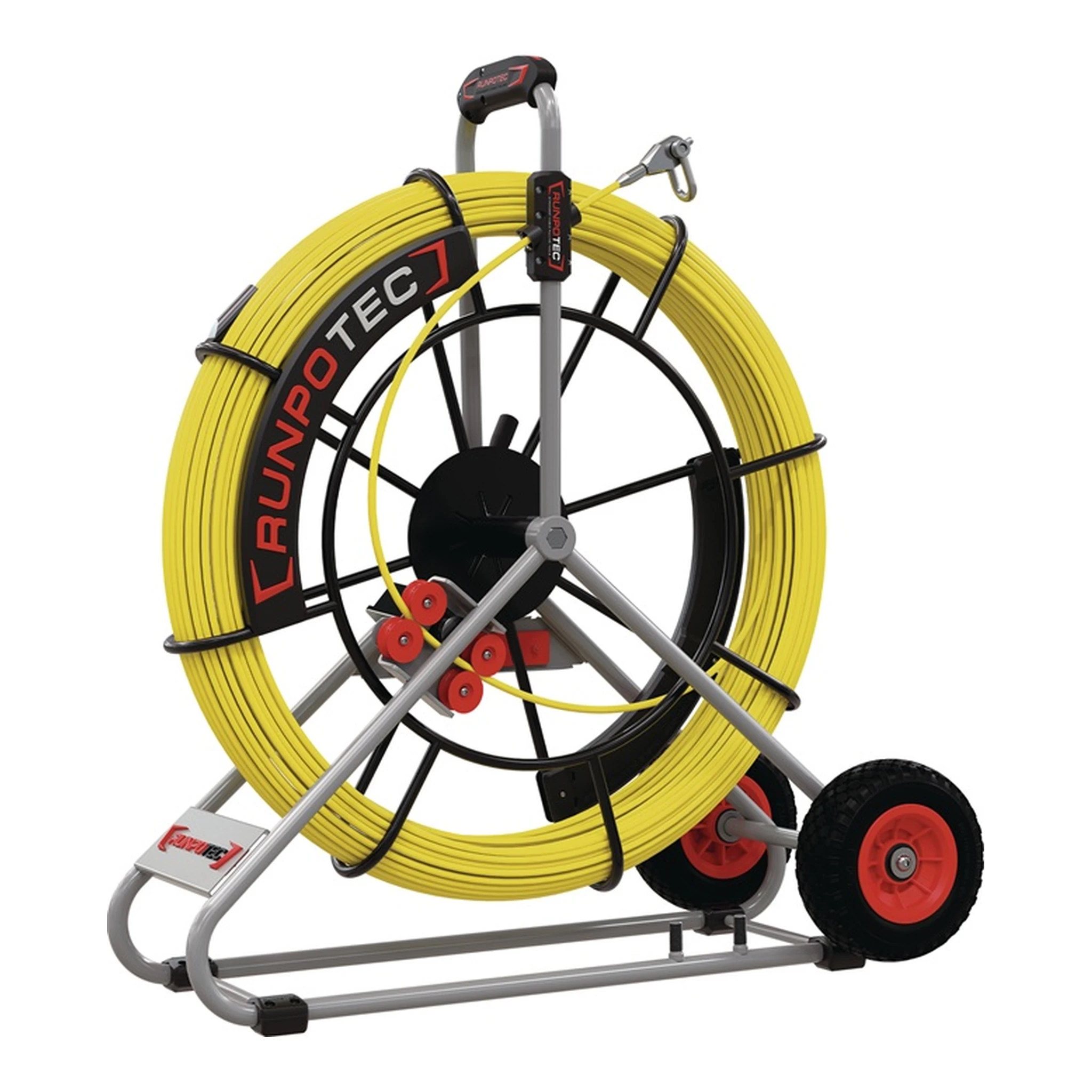 RUNPOTEC | Glasfaserstab GF 7.5 und GF 9 | Bandlänge 100 m Biegeradius 620 mm Kabel-Ø 9 mm