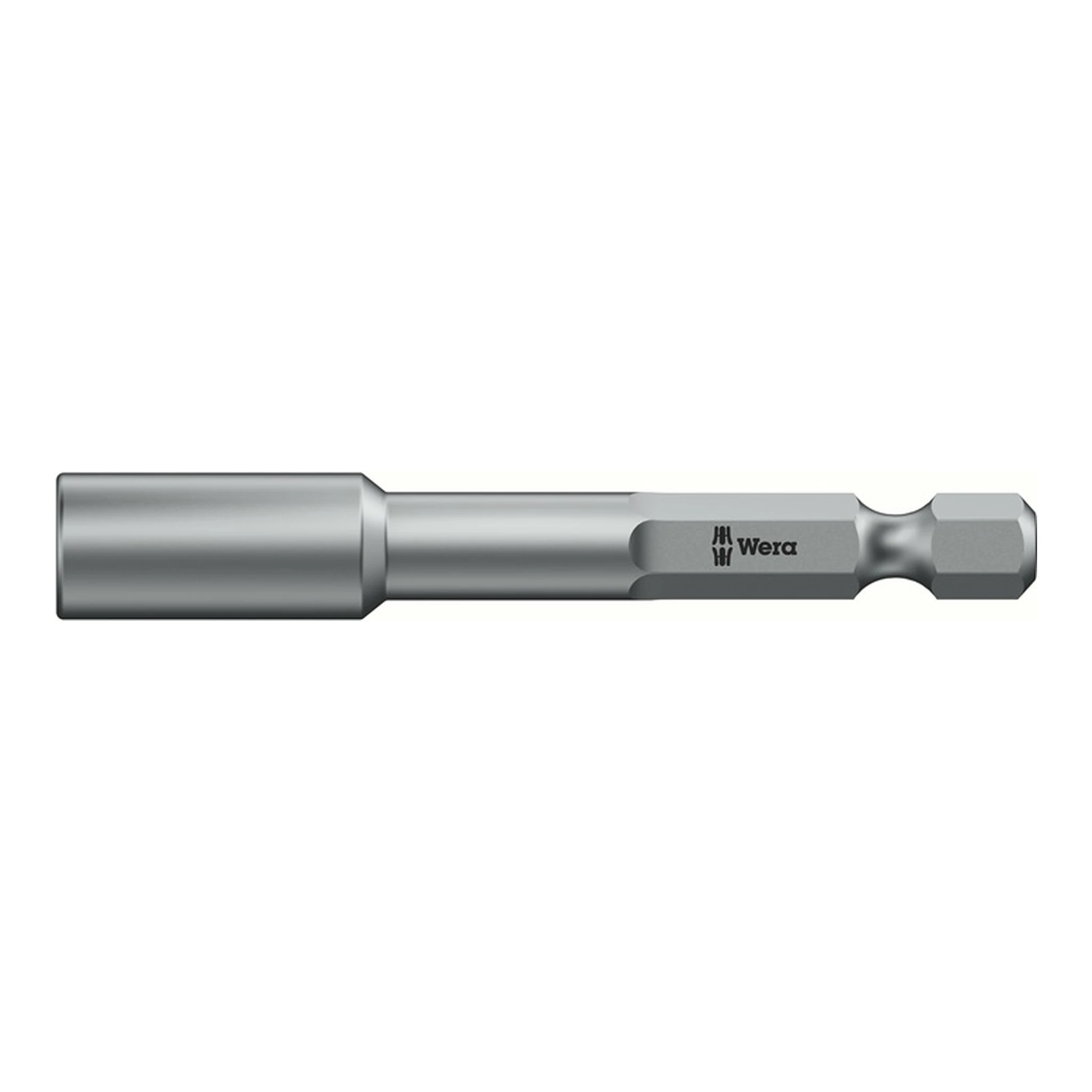 WERA | Steckschlüsseleinsatz 869/4 | SW10mm L.50mm 6-kant-Bitaufnahme 1/4Zoll stahlgrau