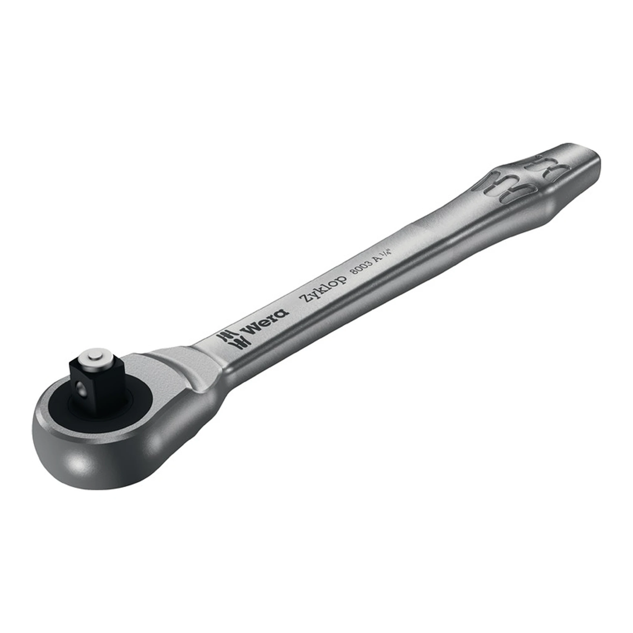 WERA | Durchsteckknarre Zyklop Metal push | 1/4 ″ 38 Zähne Länge 141 mm