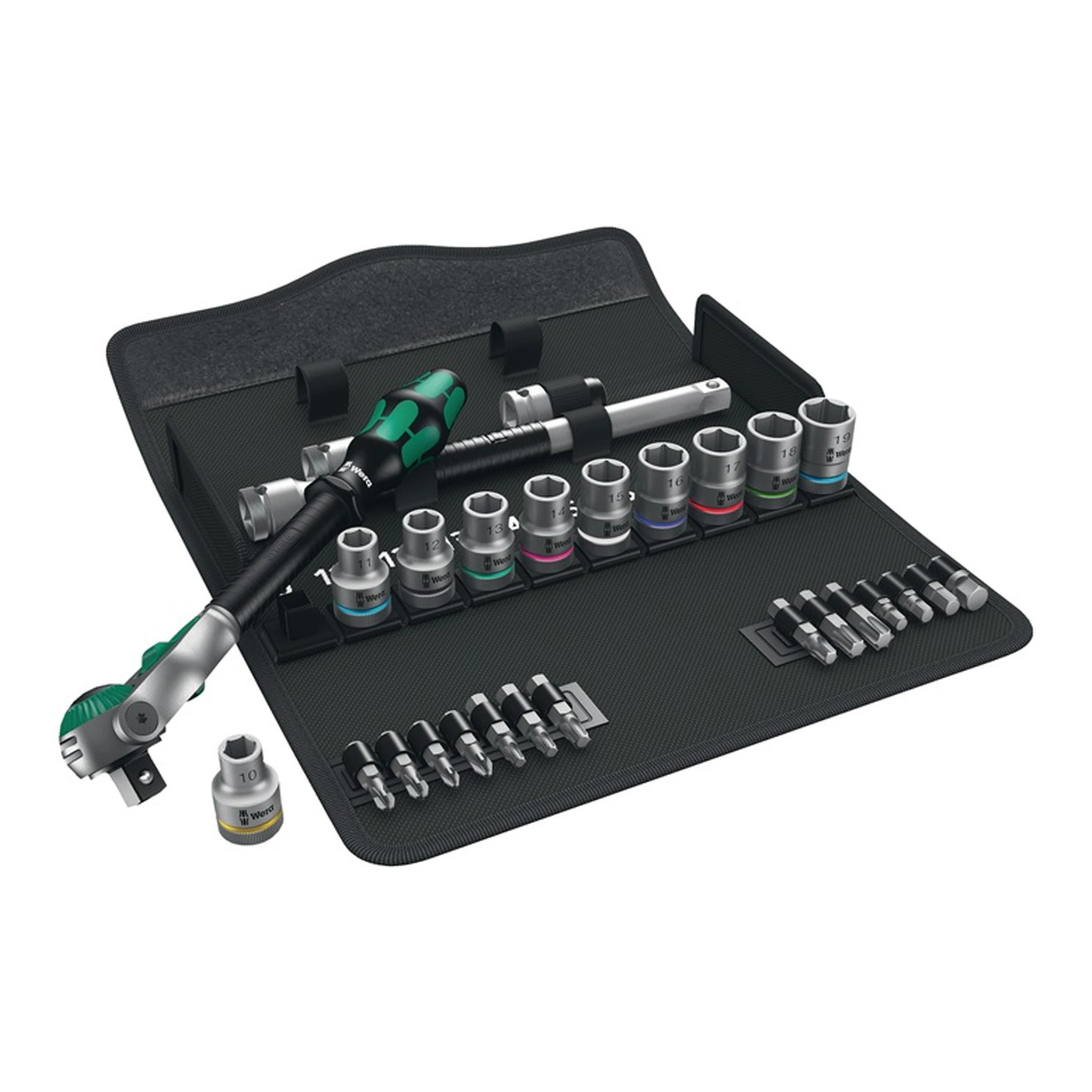 WERA | Steckschlüssel-Satz Zyklop Speed | 28-teilig 1/2 ″ Schlüsselweiten 10-19 mm