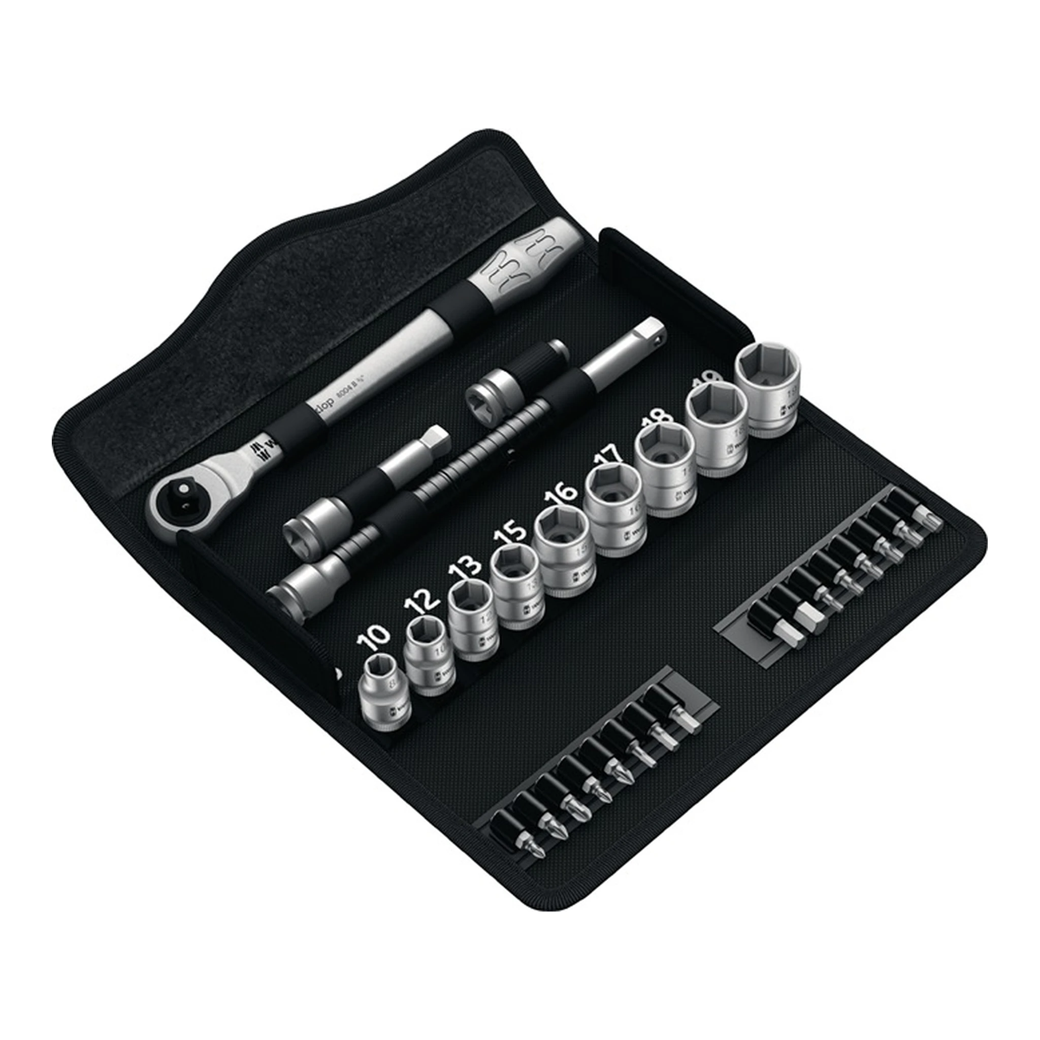 WERA | Steckschlüssel-Satz Zyklop Metal 8100 SB 8 | 29-teilig 3/8 ″ Schlüsselweiten 8-19 mm