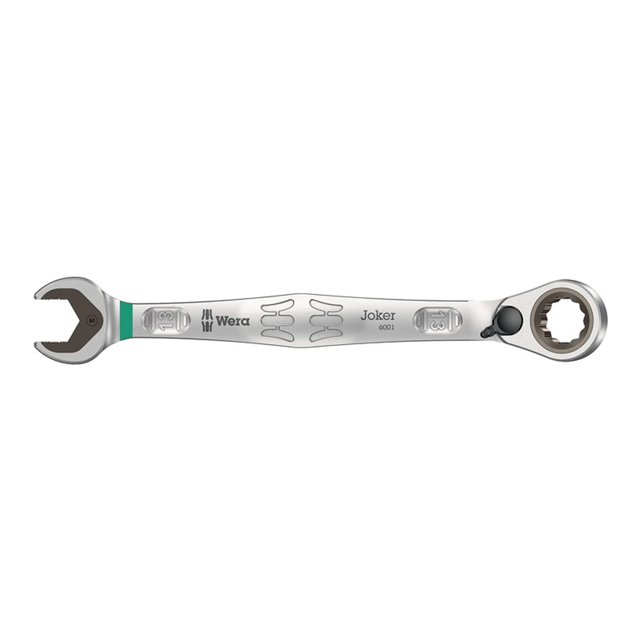 WERA | Maulringratschenschlüssel Joker | Schlüsselweite 13 mm Länge 179 mm umschaltbar, Ringseite 15 °