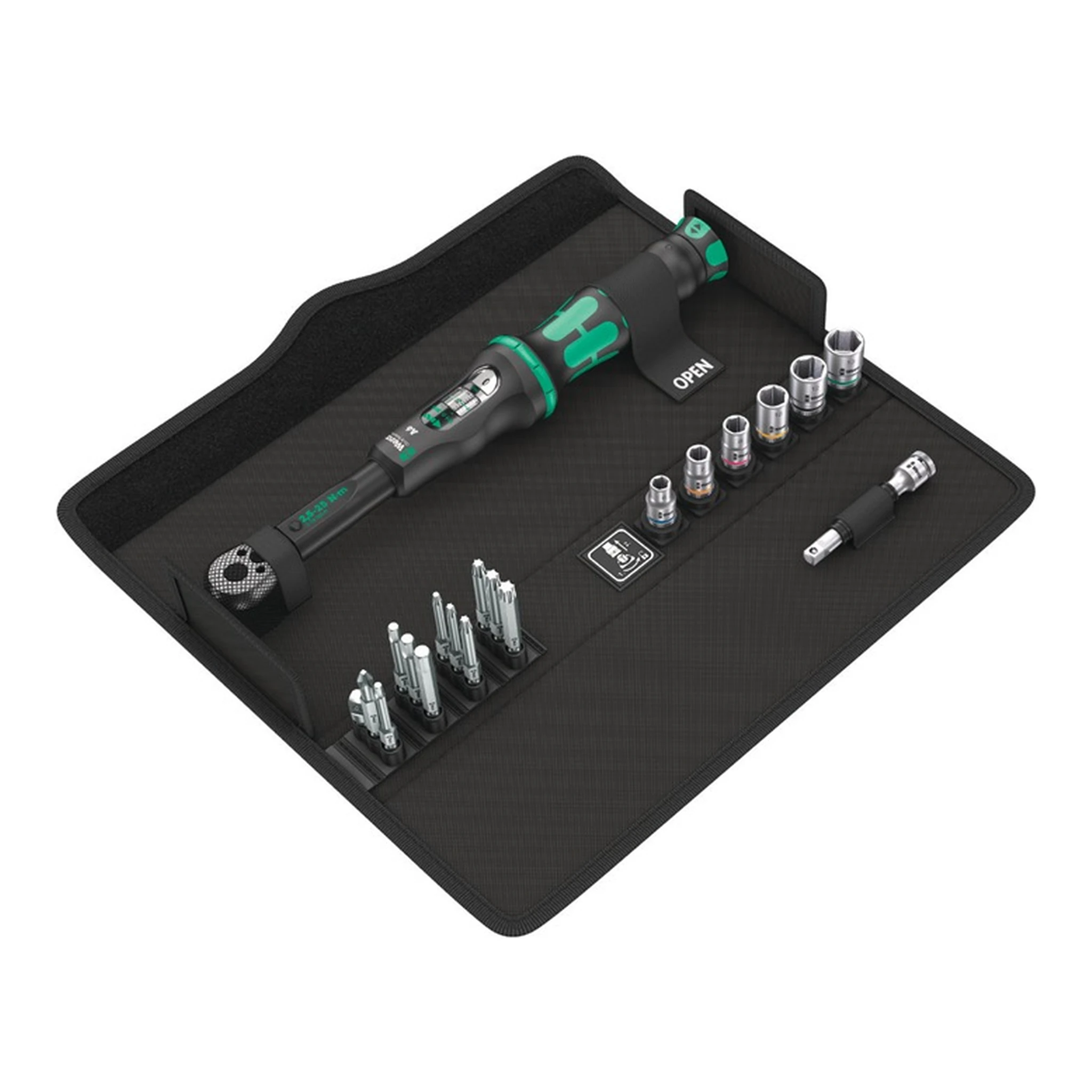 WERA | Drehmomentschlüssel-Set Click-Torque A 6 Set 1 | 20-teilig 2,5 - 25 Nm 1/4 ″
