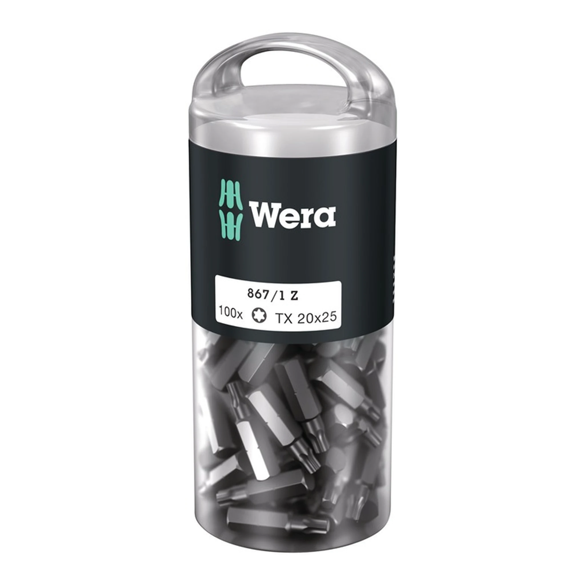 WERA | Bitgroßpackung 867/1 Z | 1/4 ″ T 10 Länge 25 mm DIN ISO 1173, Form C 6,3