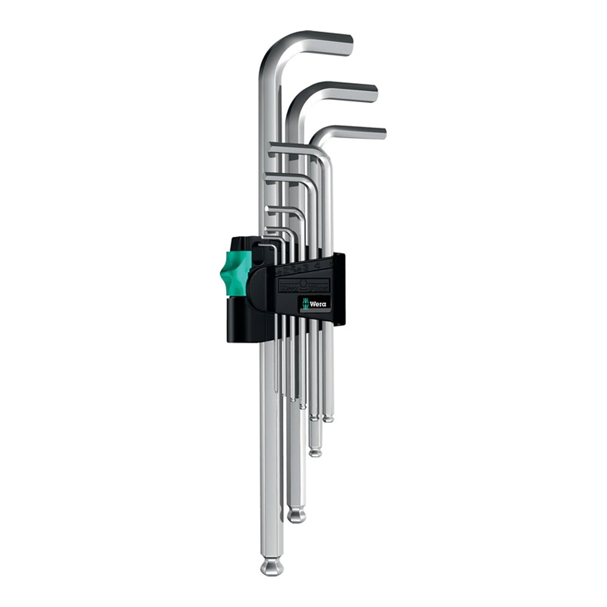 WERA | Winkelschraubendreher-Satz 950 PKL | 7-teilig Kunststoffhalter SW 1,5 - 6 mm Kugelkopf