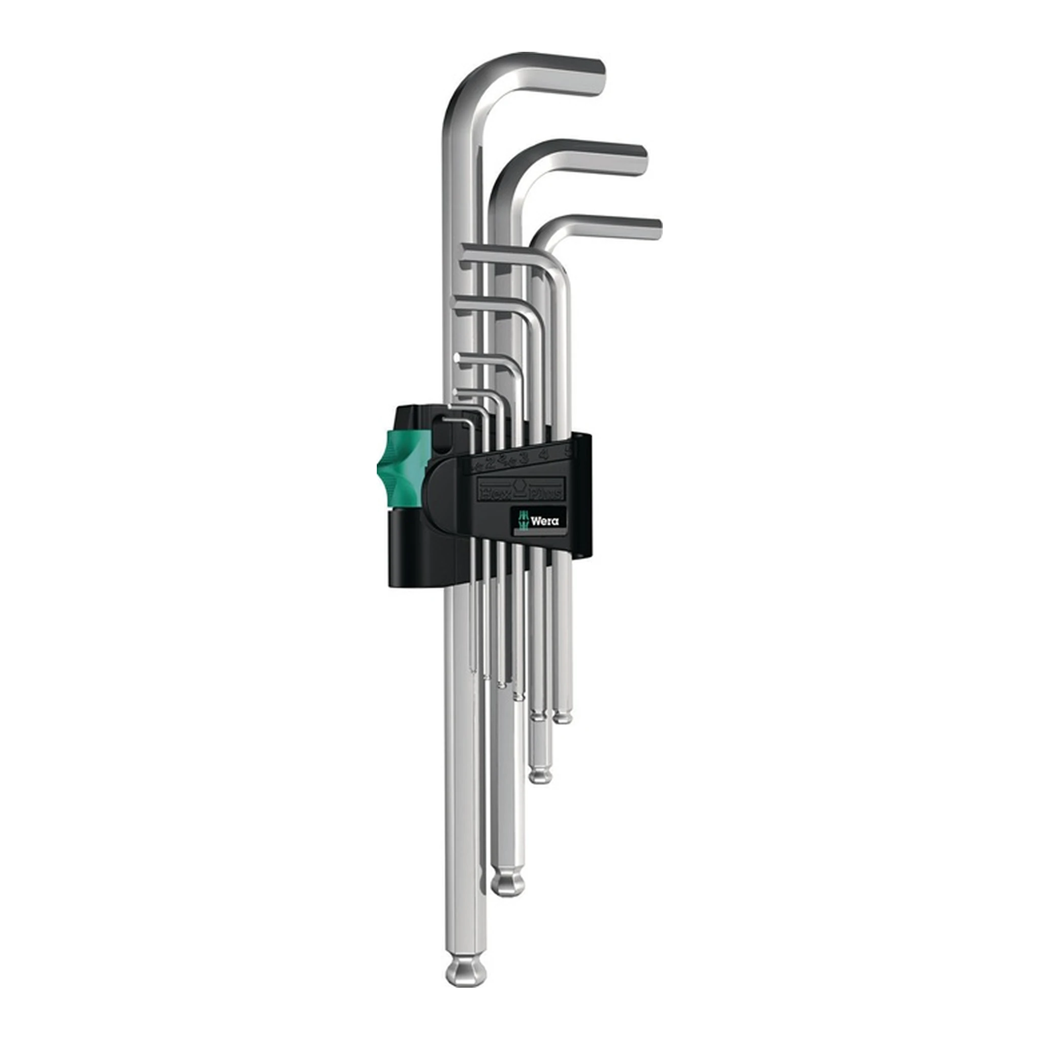 WERA | Winkelschraubendreher-Satz 950 PKL | 9-teilig Kunststoffhalter SW 1,5 - 10 mm Kugelkopf