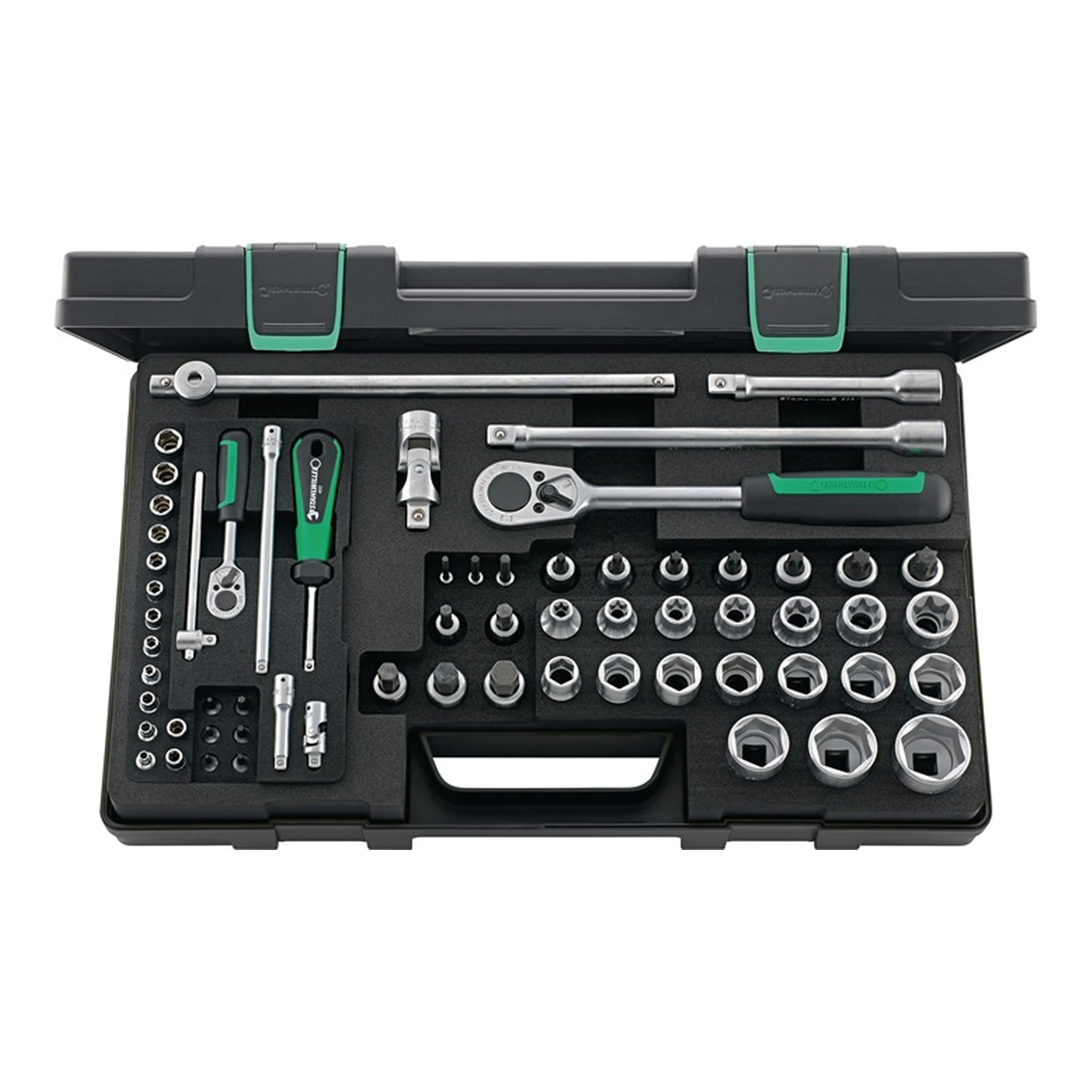 STAHLWILLE | Steckschlüssel-Satz 86TX | 63-teilig 1/4 + 1/2 ″ Schlüsselweiten 4-30 mm