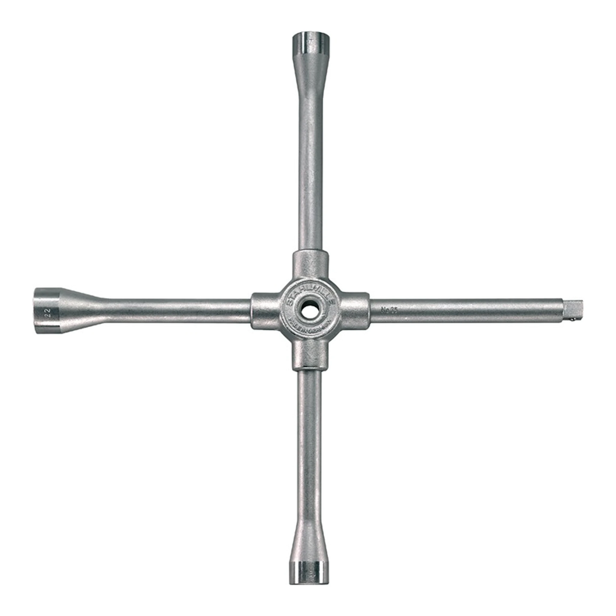 STAHLWILLE | Kreuzschlüssel 34 C LKW | 24 x 27 x 32 x 20(3/4″ 4-kant) L750 mmxB750mm