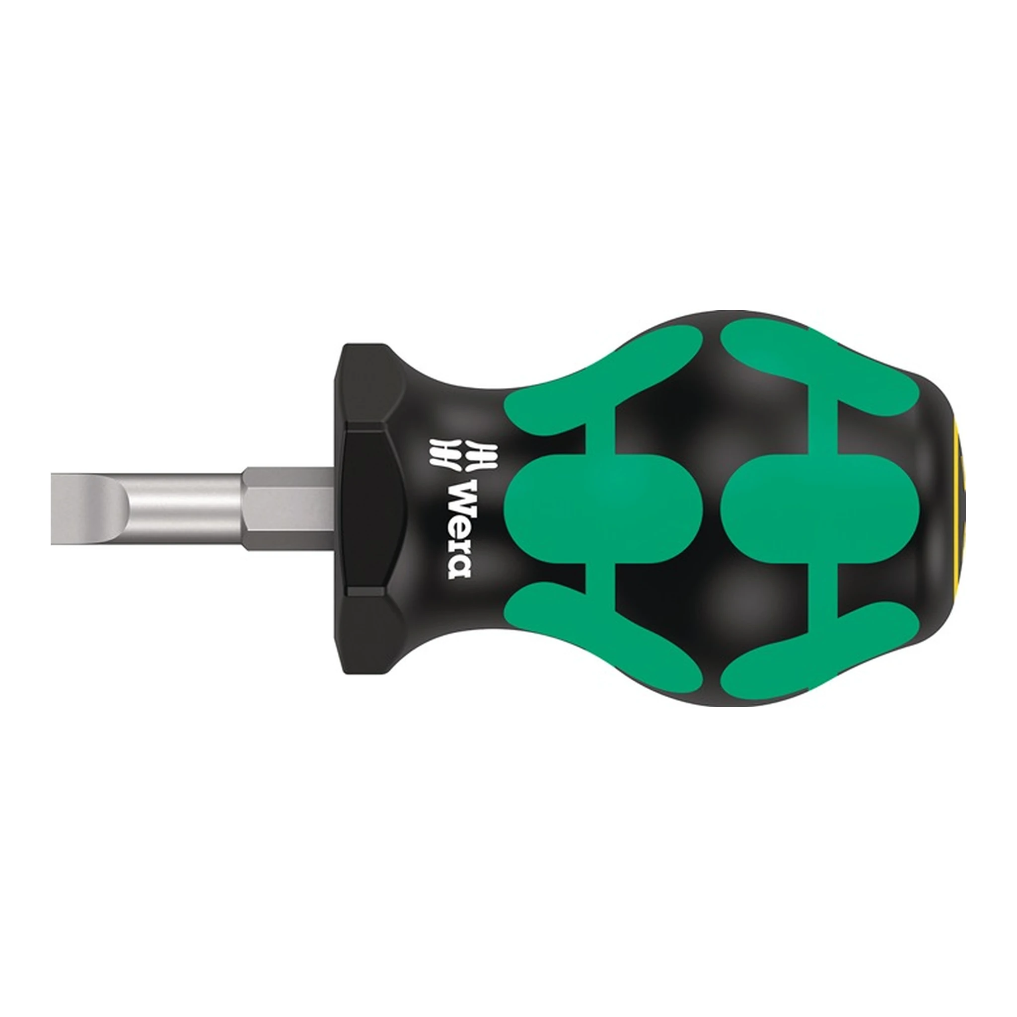 WERA | Schraubendreher 335 Stubby | Schneidenbreite 6,5 mm Klingenlänge 24,5 mm 2-Komponentengriff