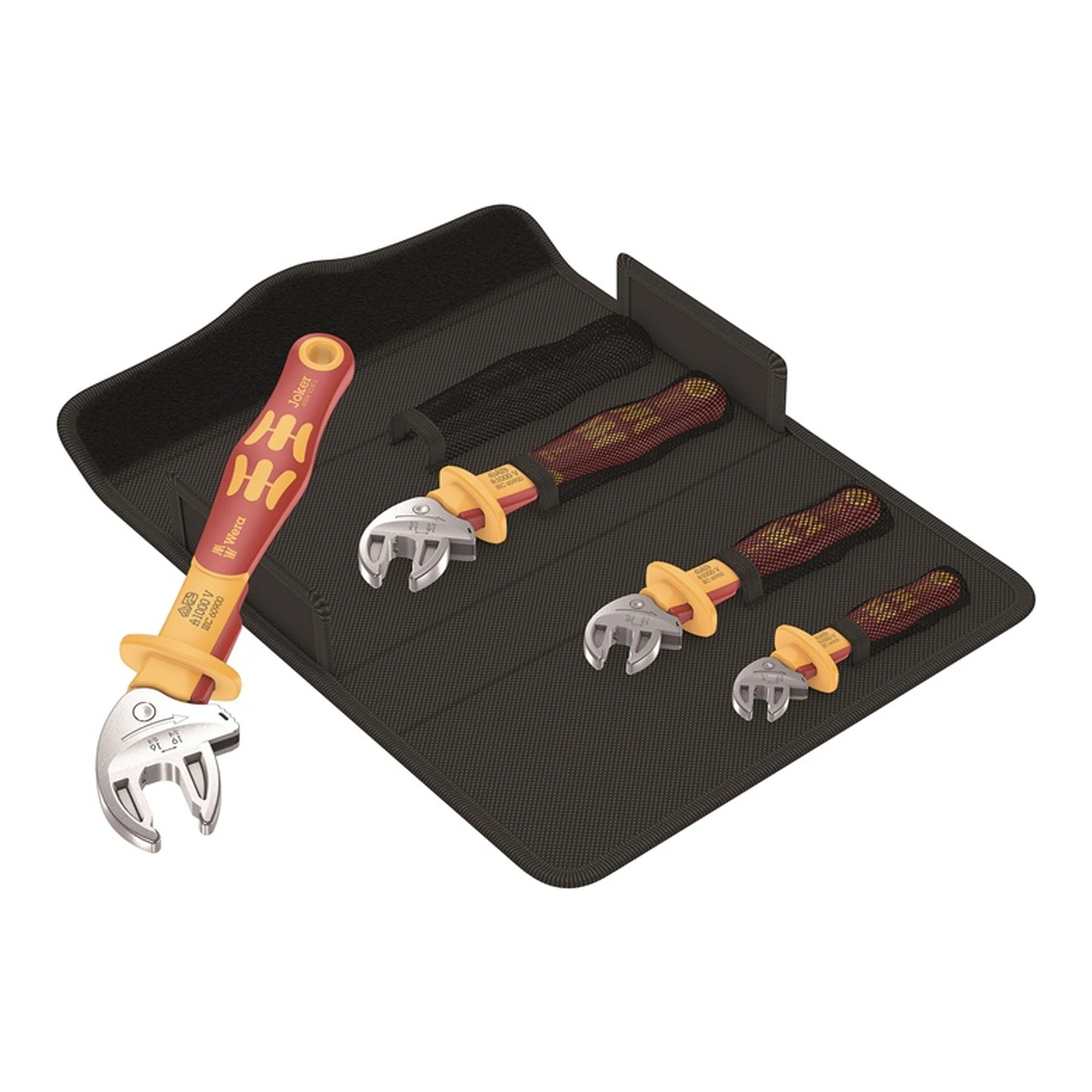 WERA | Maulschlüssel-Satz 6004 Joker 4 Set 1 VDE | 7 - 19 mm Länge 270 mm