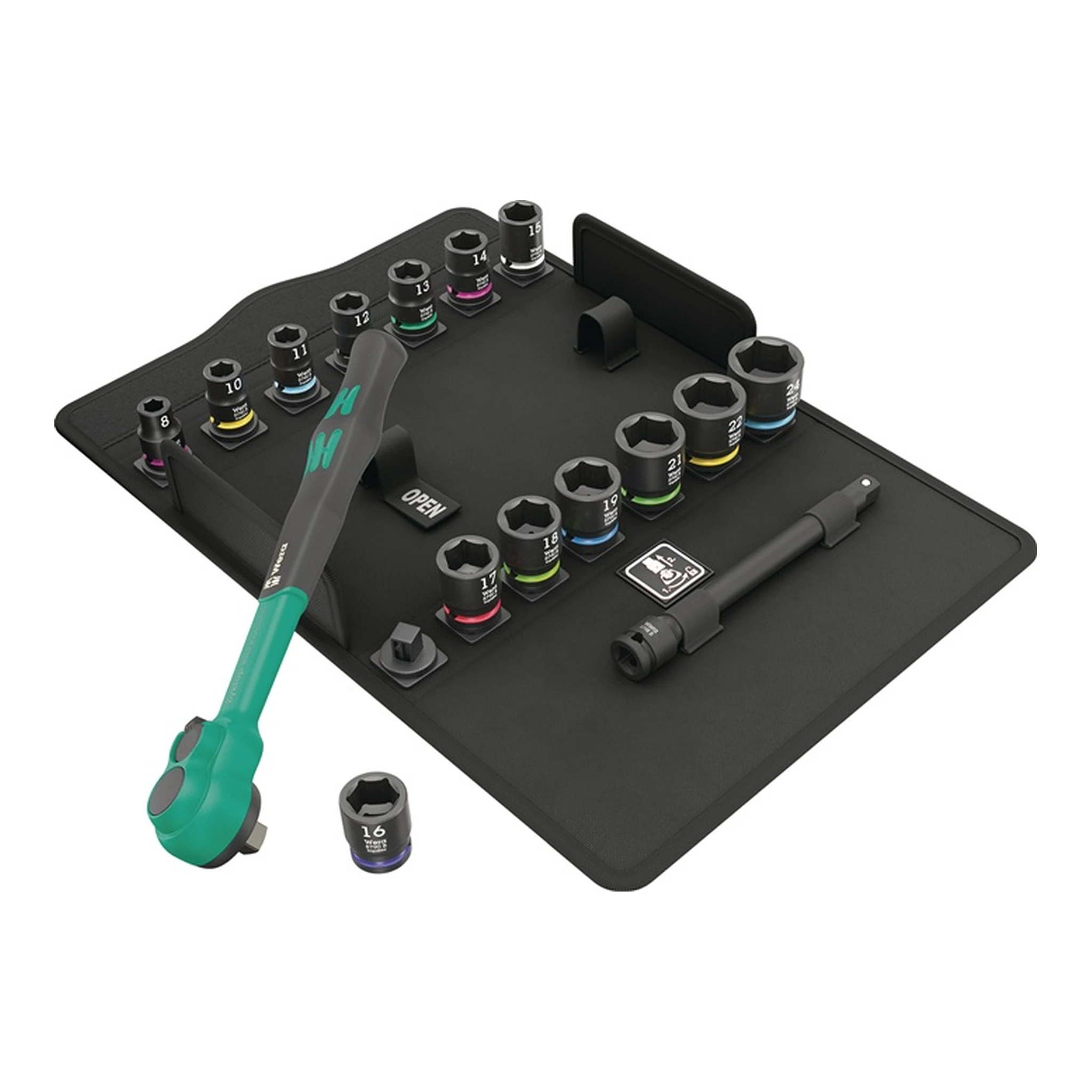 WERA | Steckschlüssel-Satz 8100 SB 12 | 16-teilig 3/8 ″