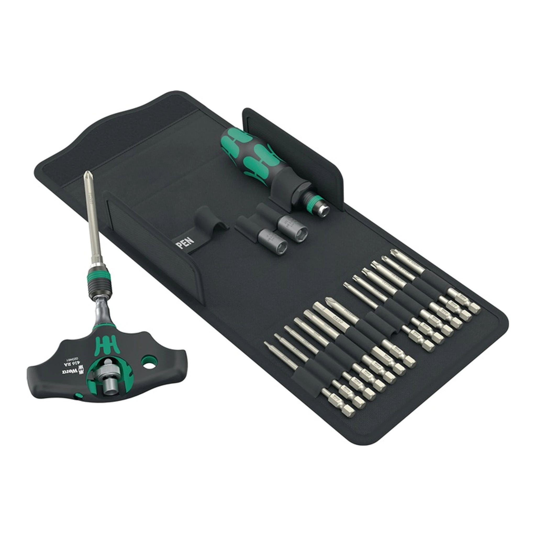 WERA | Schraubendreher-Satz Kraftform Kompakt 400 RA SHK Set 1 | 19-teilig mit Wechselklingen