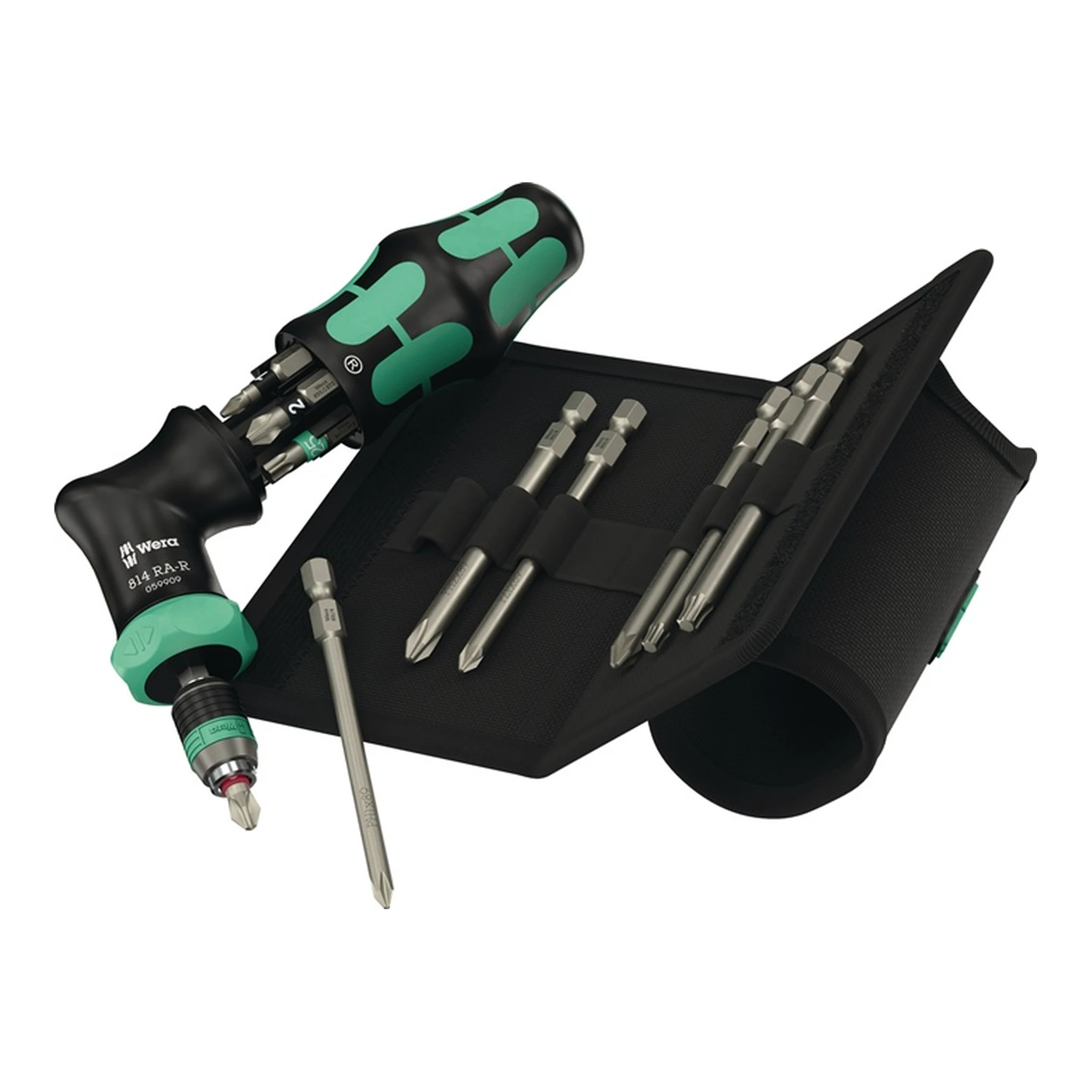 WERA | Magazinbithalter Kraftform Kompakt Pistol RA-R 2 | 13-teilig PH / PZ / TORX