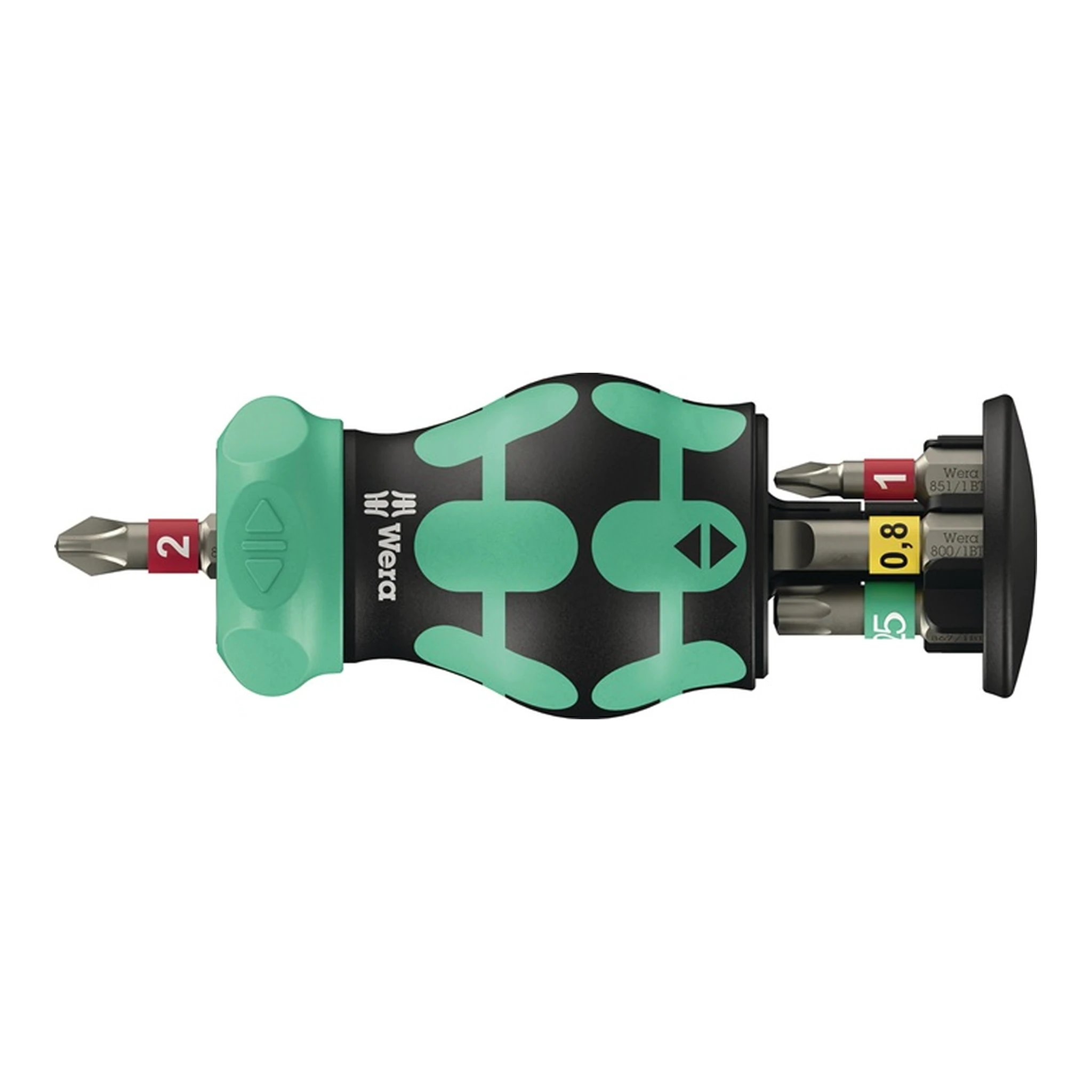 WERA | Magazinbithalter KK Stubby Magazin RA 1 | 6-teilig BZT Schlitz/PH/TORX®