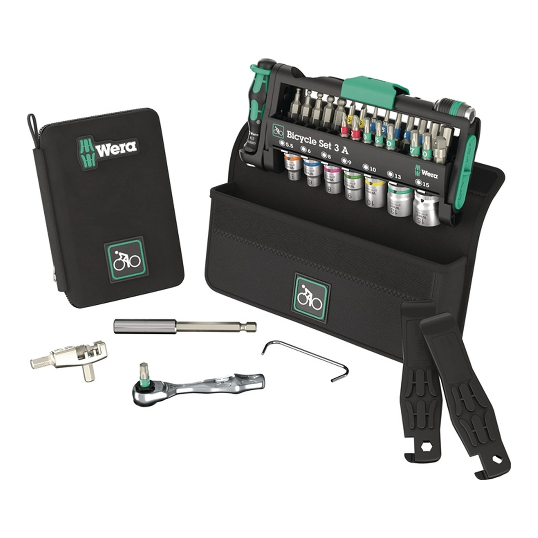 WERA | Bit-/Steckschlüssel-Set Bicycle Set 3 A | 38-teilig BZT PH/TORX®/Schlitz/6-KT.