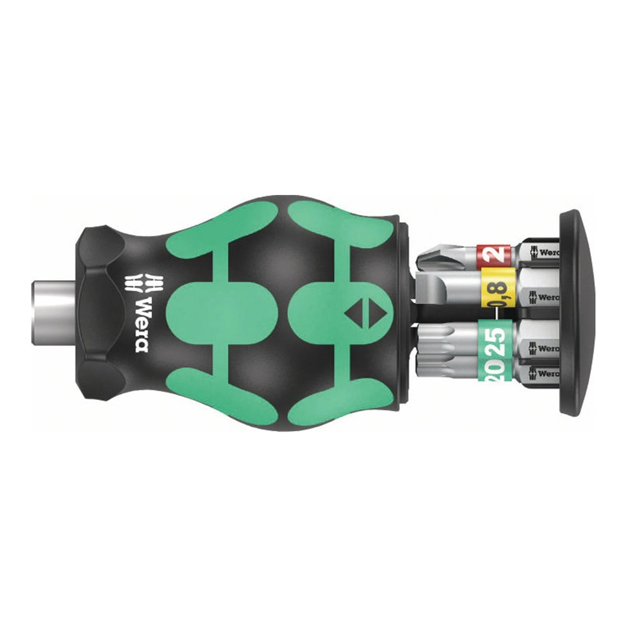 WERA | Magazinbithalter K K Stubby Magazin | 6-teilig Schlitz/PH/TORX