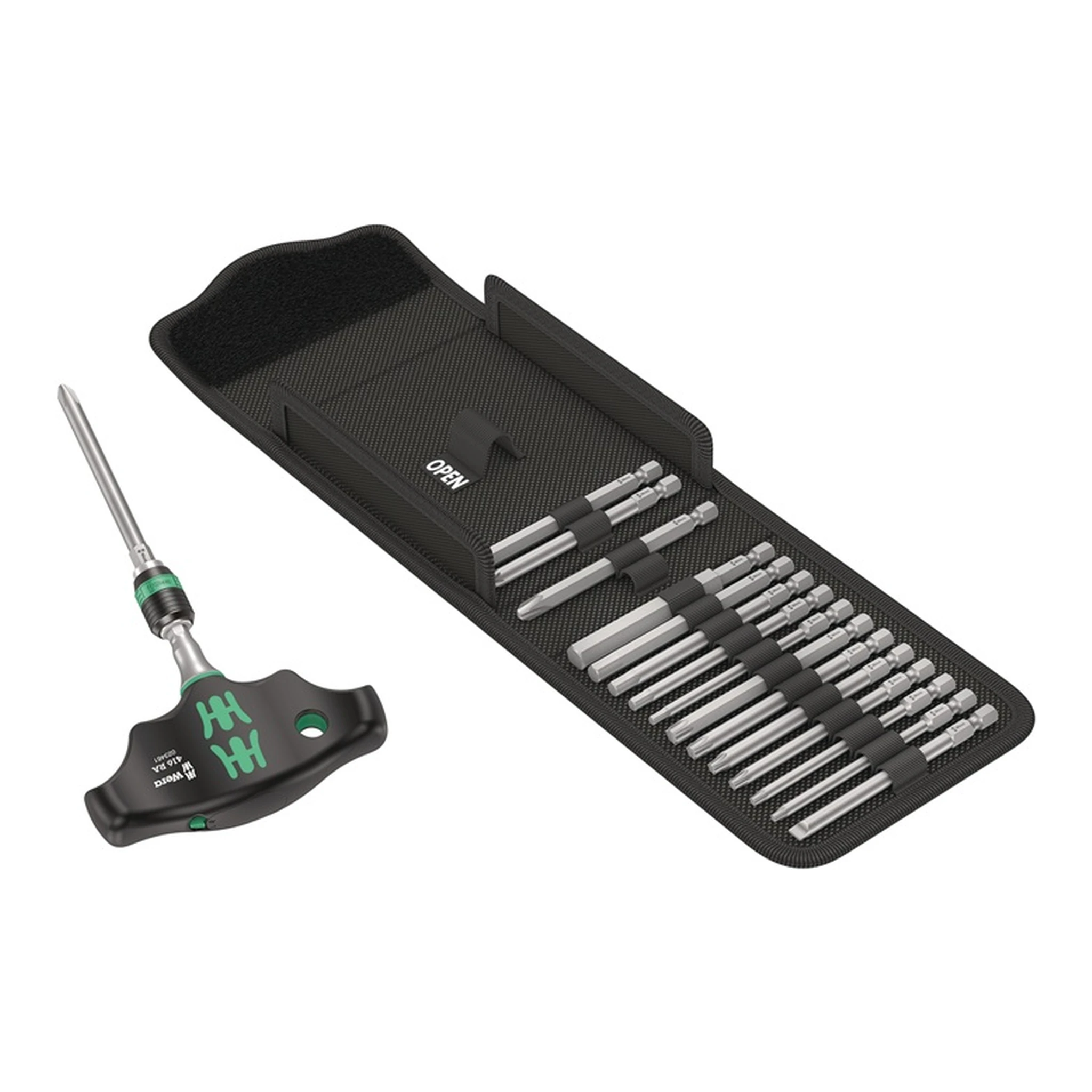 WERA | Bitsortiment KK 400 RA Set 1 | 17-teilig PH/PZD/TX/6kant/Schlitz